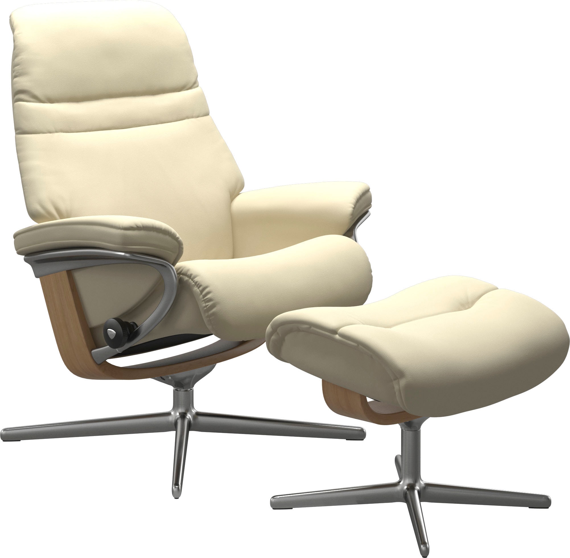 Stressless Fußhocker "Sunrise", mit Cross Base, Größe S, M & L, Holzakzent günstig online kaufen