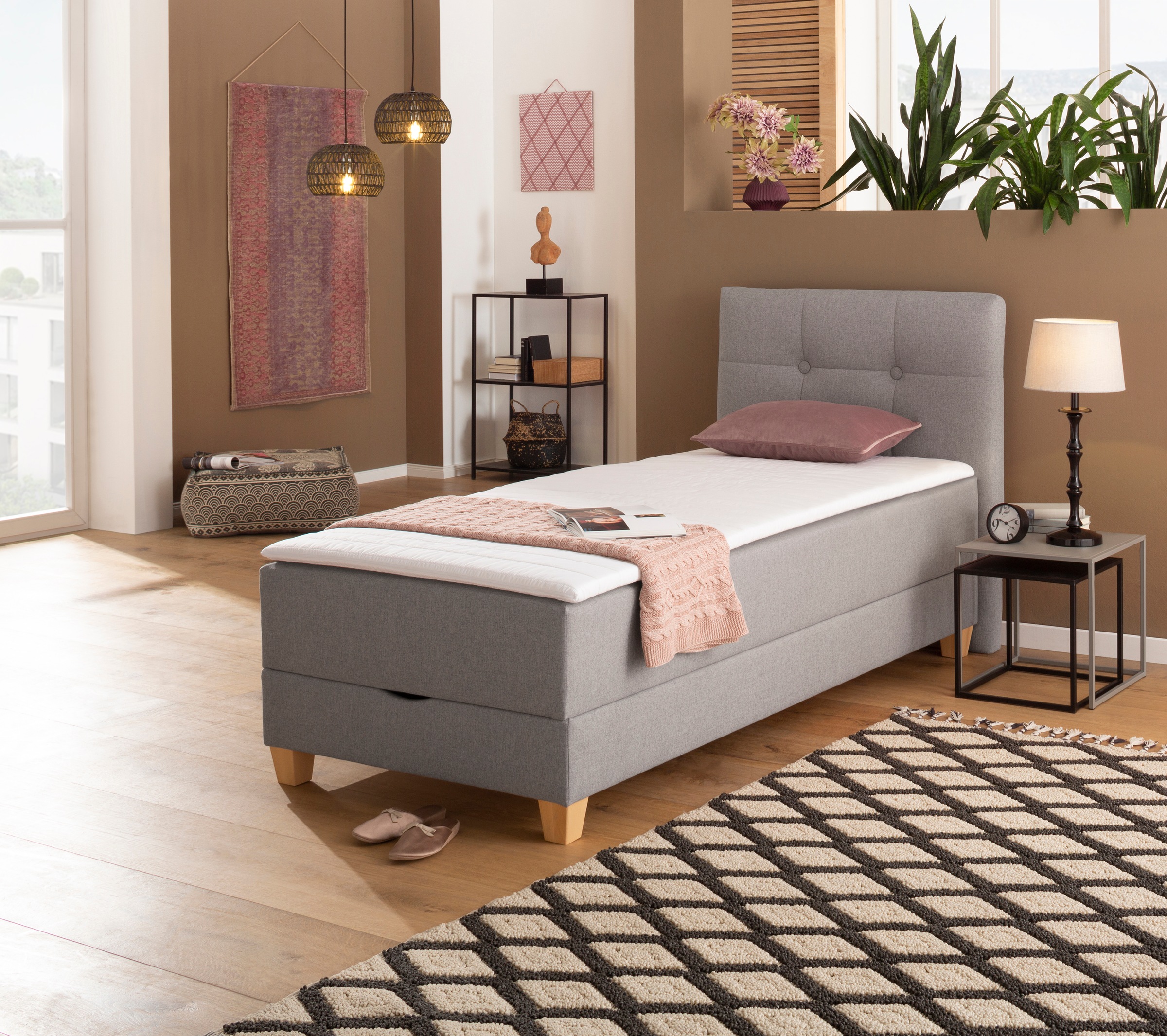 Home affaire Boxbett »Lonrai« in H2,H3 & H4 und XXL - Überlänge 220cm wählbar, inkl. Topper