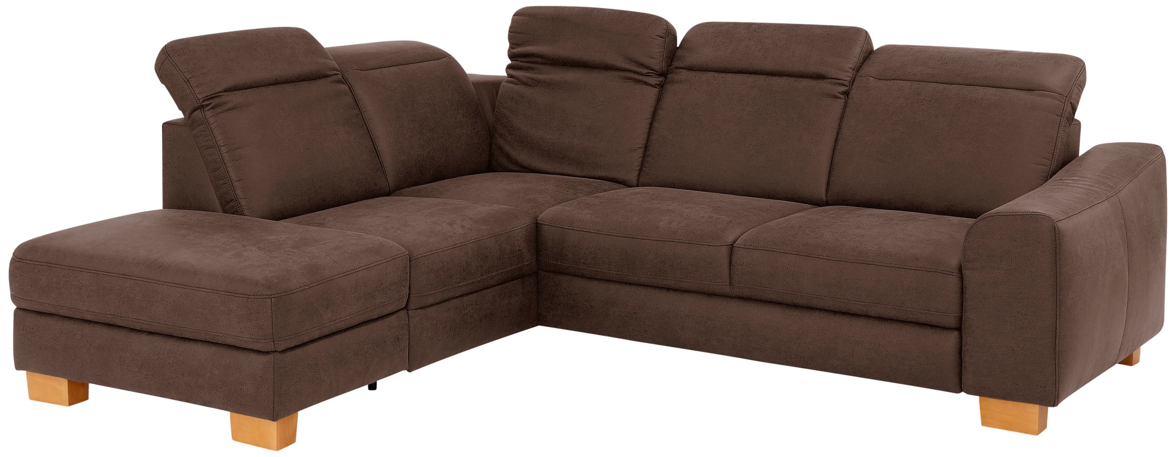 Home affaire Ecksofa »Dundee L-Form«, wahlweise mit Kopfteilverstellung und zusätzlich mit Bettfunktion