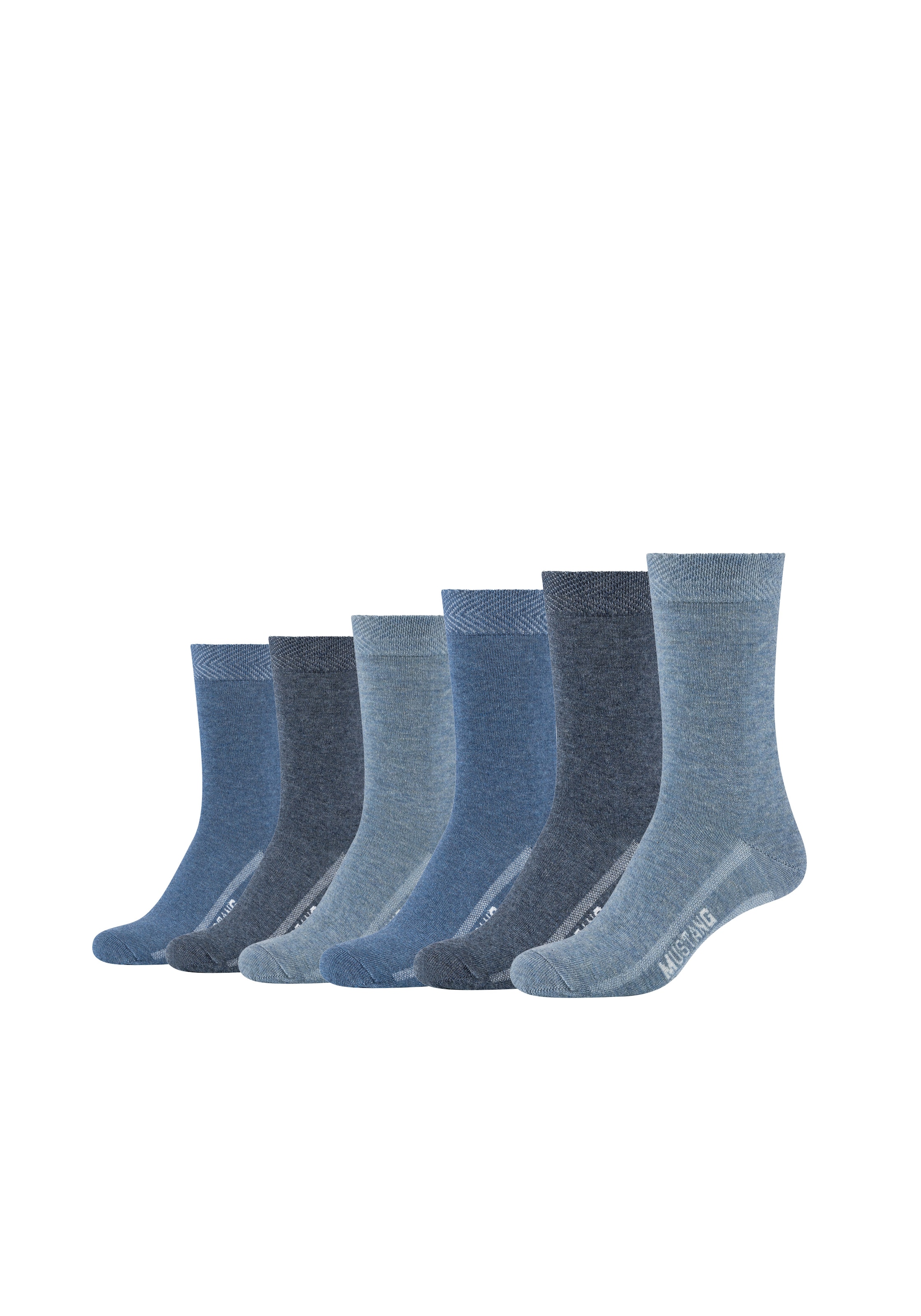 MUSTANG Socken 6 Paar tlg. mit verstärktem Fersen- und Zehenbereich