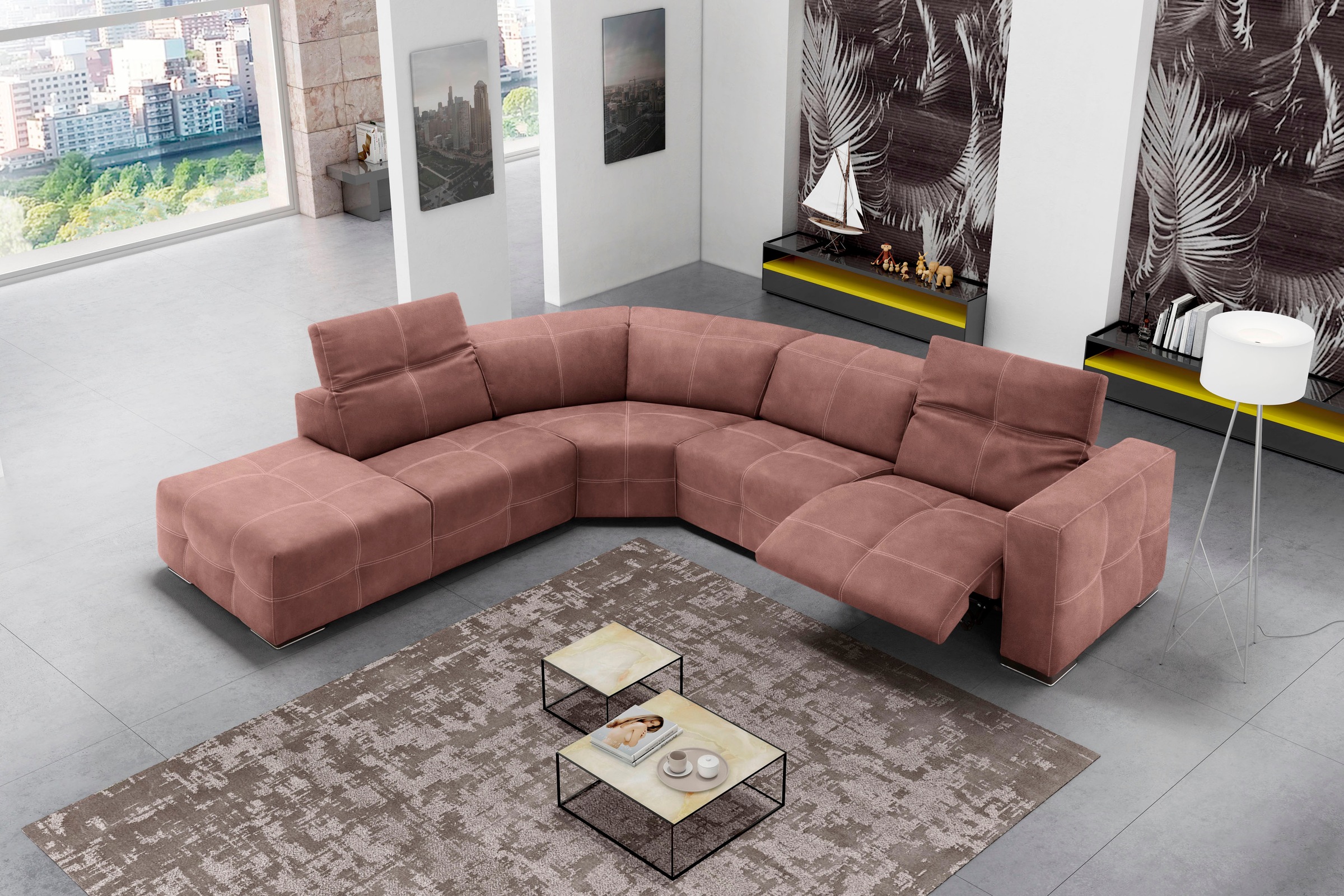 Egoitaliano Ecksofa »Sauvanne«, wahlweise mit elektrischer Relaxfunktion, K günstig online kaufen