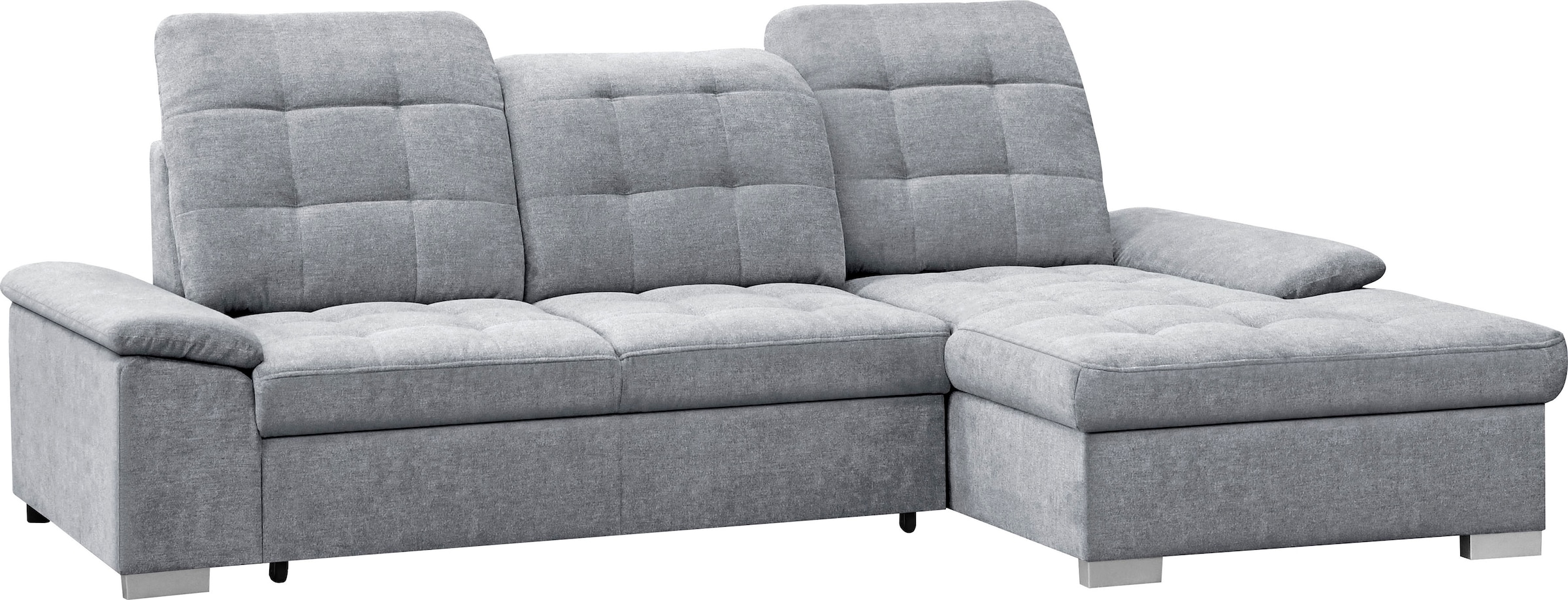 WERK2 Ecksofa Carmen, Sofa, Eckcouch mit Schlaffunktion, Bettkasten und Sitztiefenverstellung