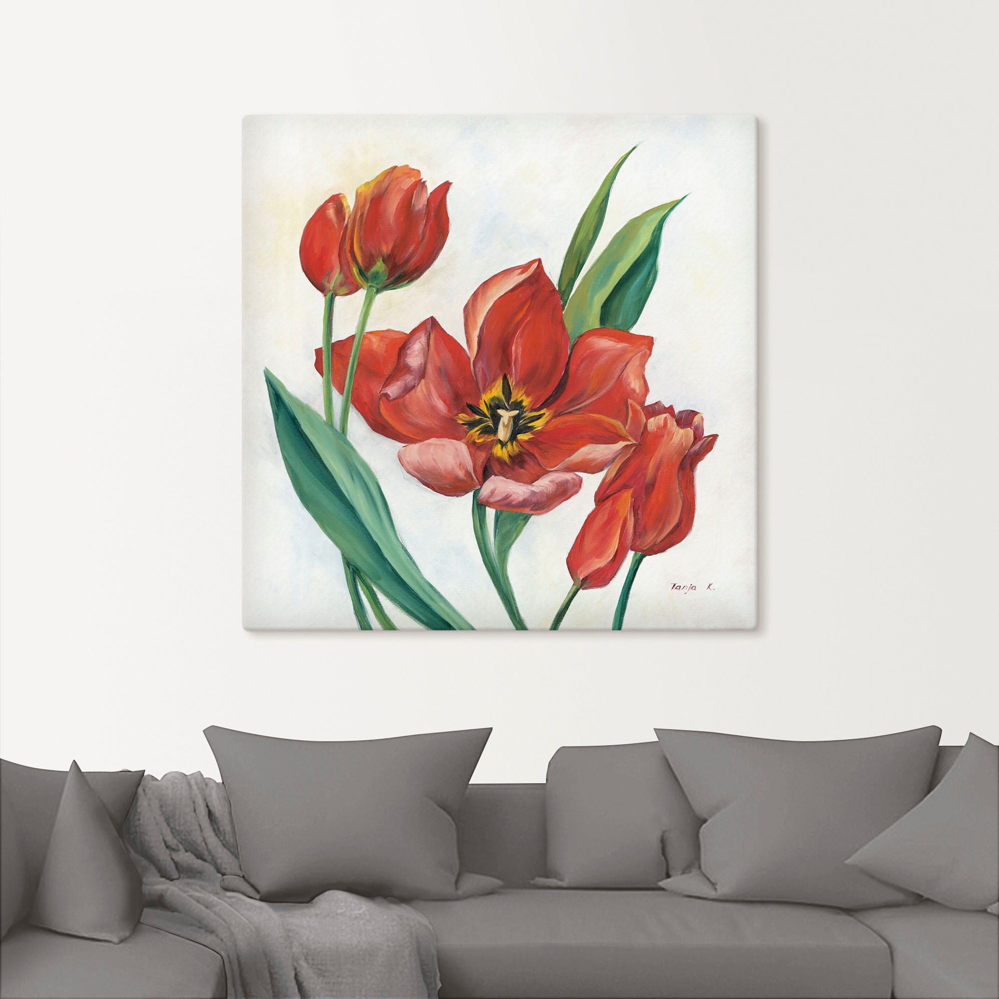 Artland Wandbild »Tulpen I«, Blumenbilder, (1 St.), als Leinwandbild, Poster in verschied. Größen