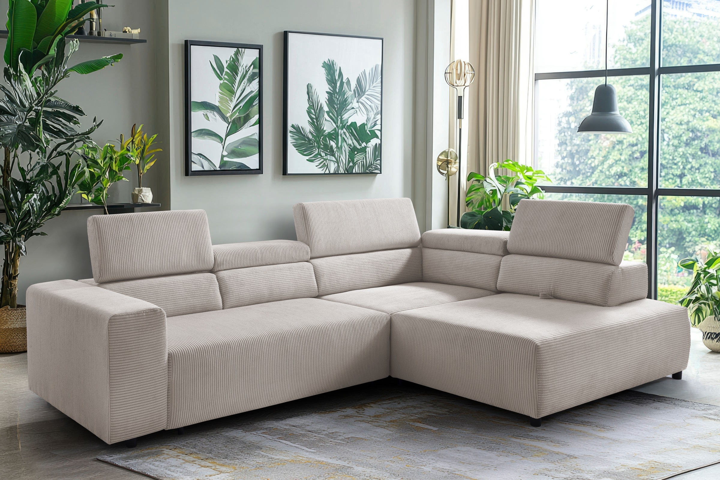 exxpo - sofa fashion Ecksofa »VITTORIO mit Komfortfunktionen, bequem und mo günstig online kaufen