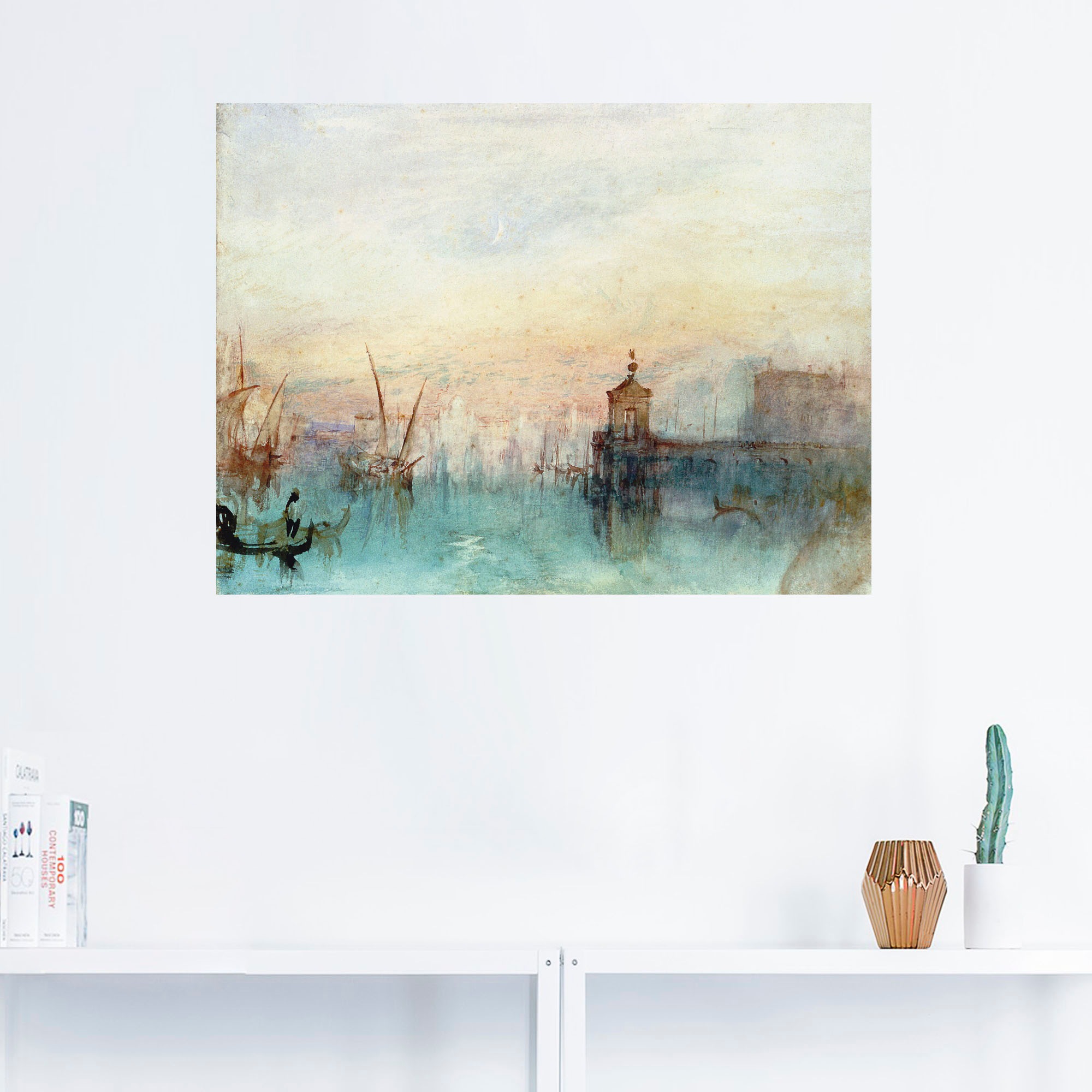 Artland Wandbild "Venedig mit erster Mondsichel.", Gewässer, (1 St.), als L günstig online kaufen