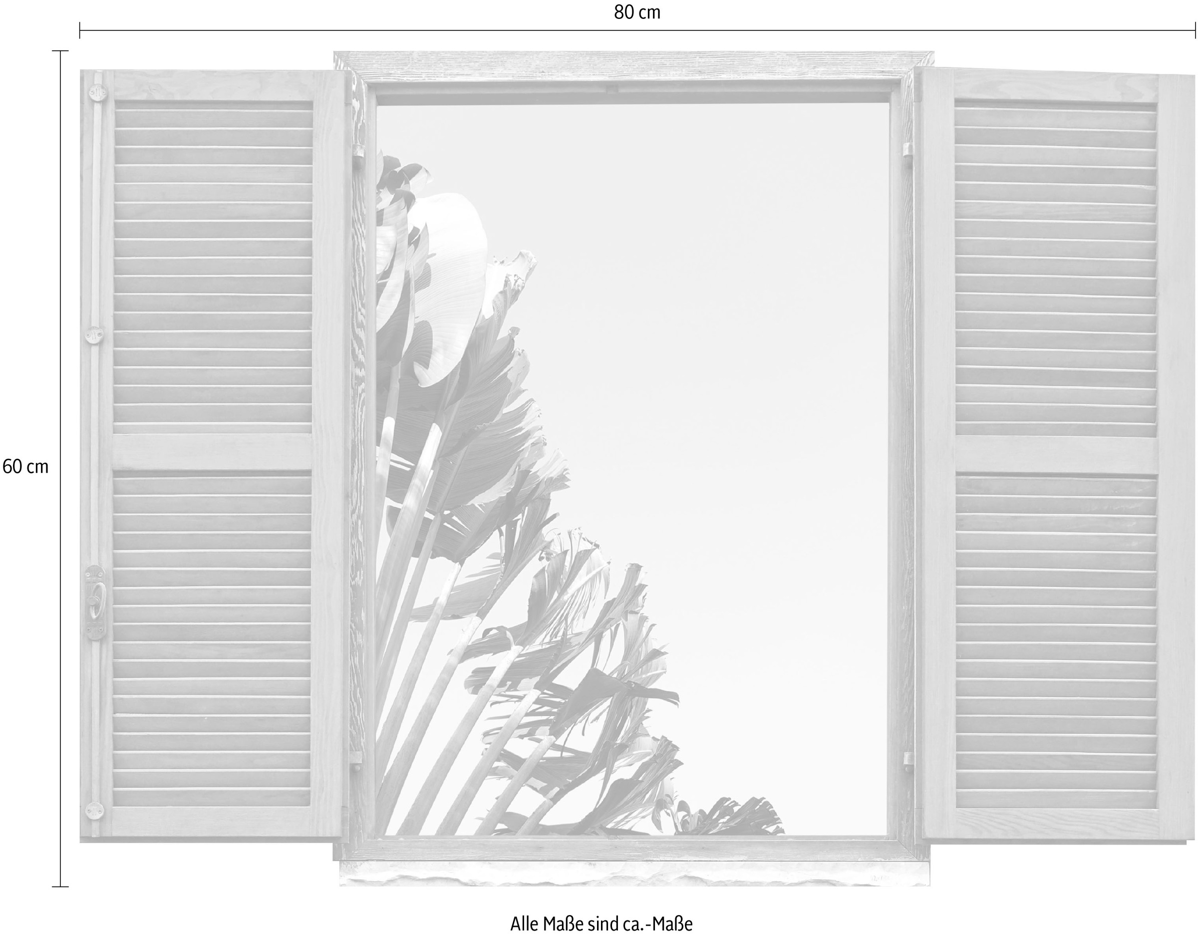 queence Wandtattoo »blauer Himmel«, (1 St.), Wandsticker, Wandbild, selbstklebend, 3D, Fenster