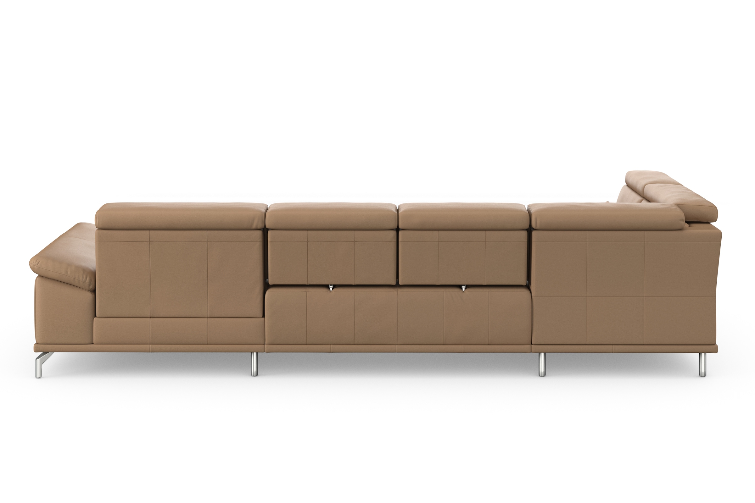 sit&more Wohnlandschaft »Cabrio U-Form, mit Sitztiefenverstellung, Arm- und Kopfteilverstellung«, 3 Nierenkissen, Federkern, optional Bettfunktion und Stauraum