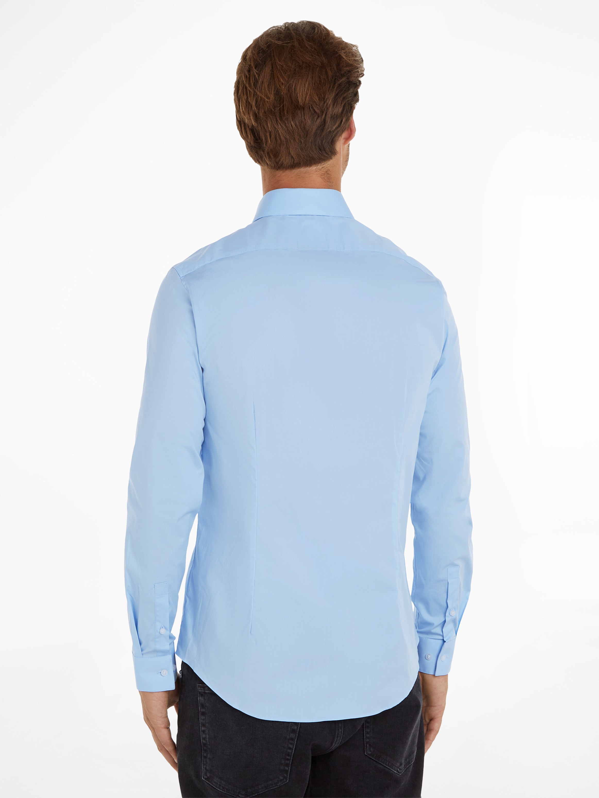 Calvin Klein Businesshemd »POPLIN STRETCH SLIM SHIRT«, mit Kentkragen