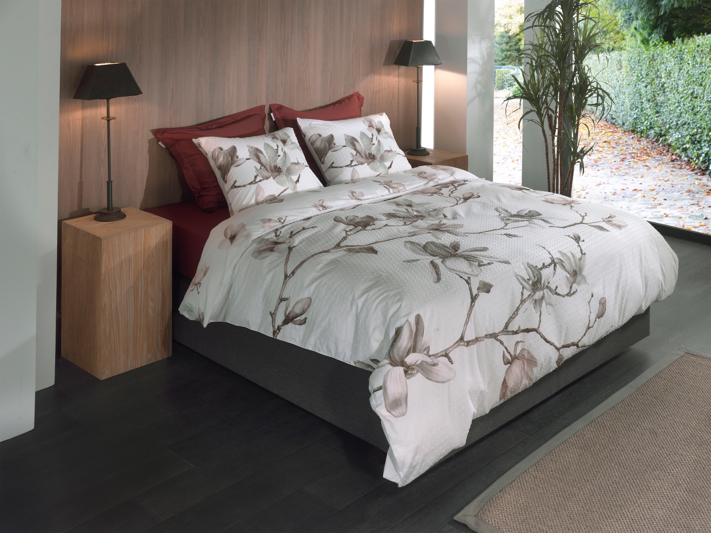 Heckett & Lane Wendebettwäsche »Rio« 2 Stk. tlg. Blumen Muster, 100% Baumwolle ab 135x200 cm.