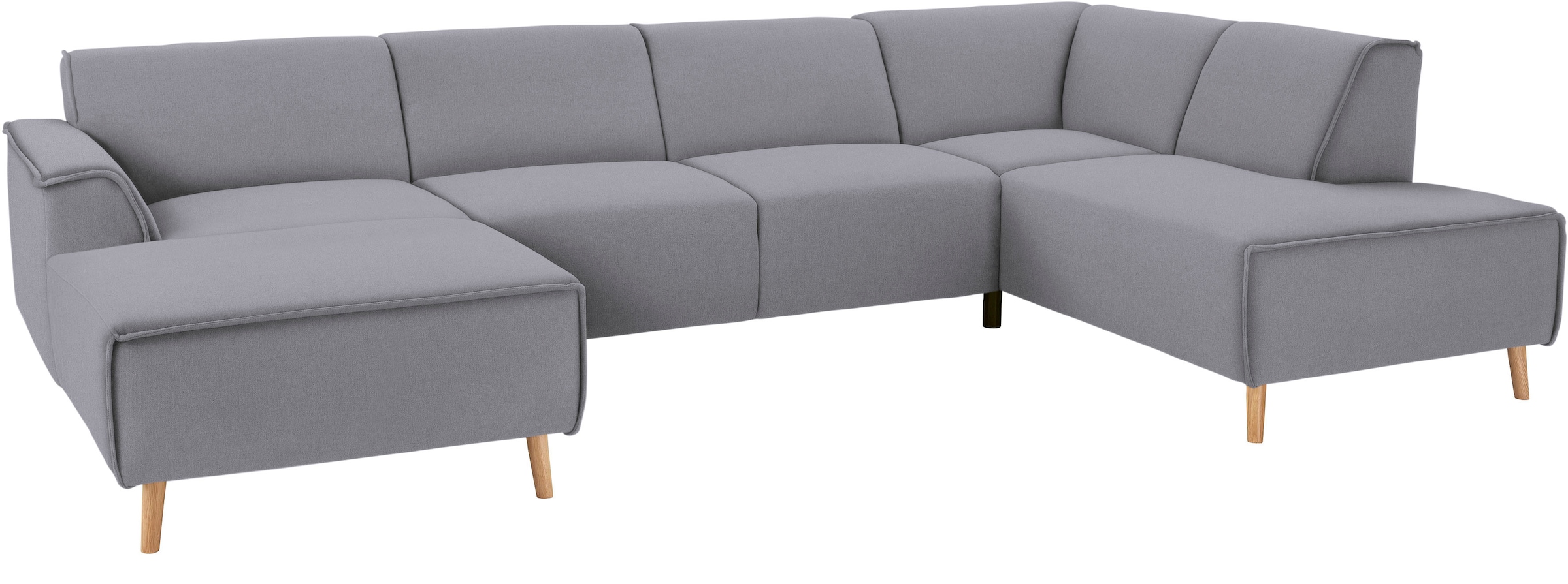 andas Wohnlandschaft »Janek U-Form«, mit Federkern und Keder in scandinavischem Design