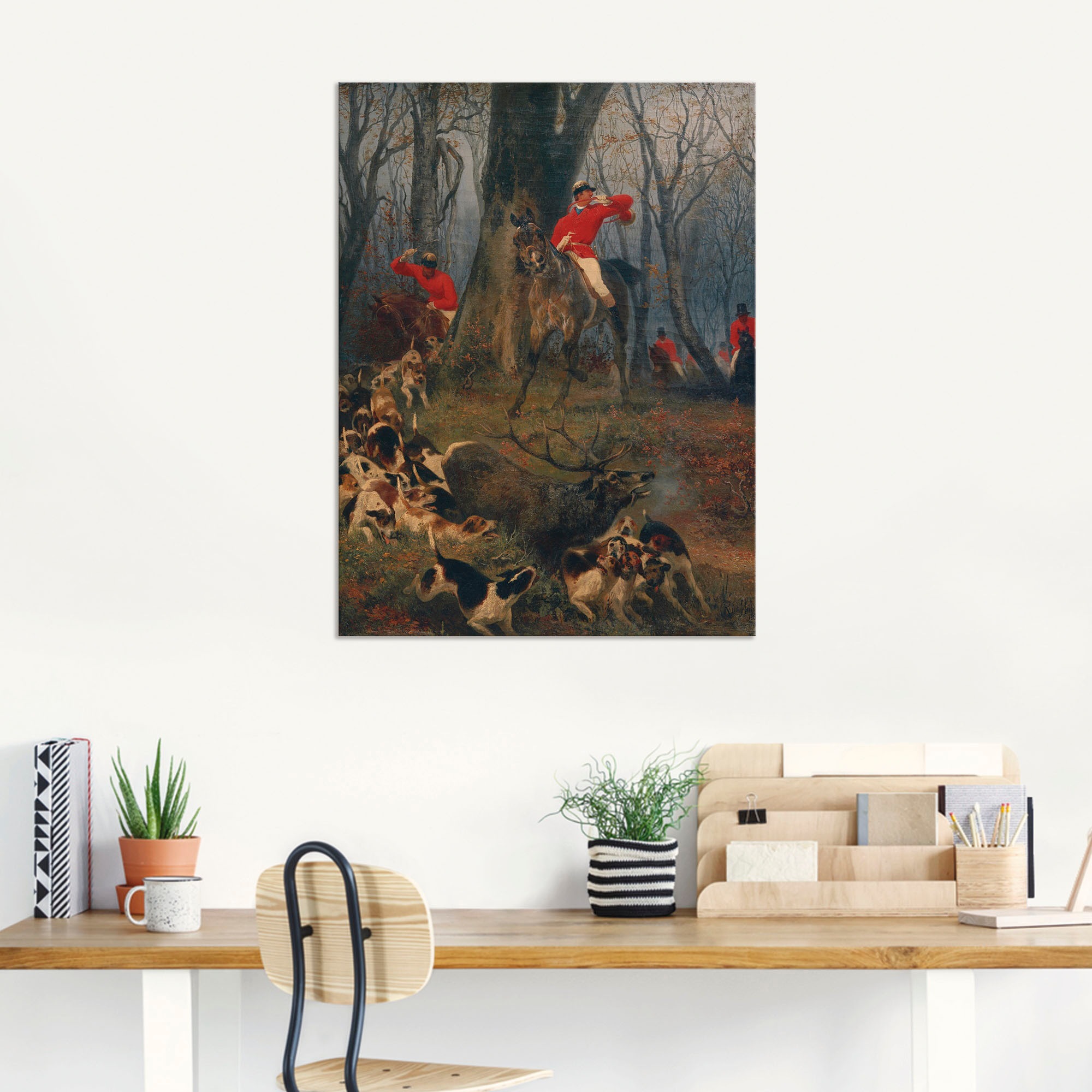 Artland Wandbild »Parforcejagd«, Reitbilder, (1 St.), als Alubild, Leinwandbild, Wandaufkleber oder Poster in versch. Größen