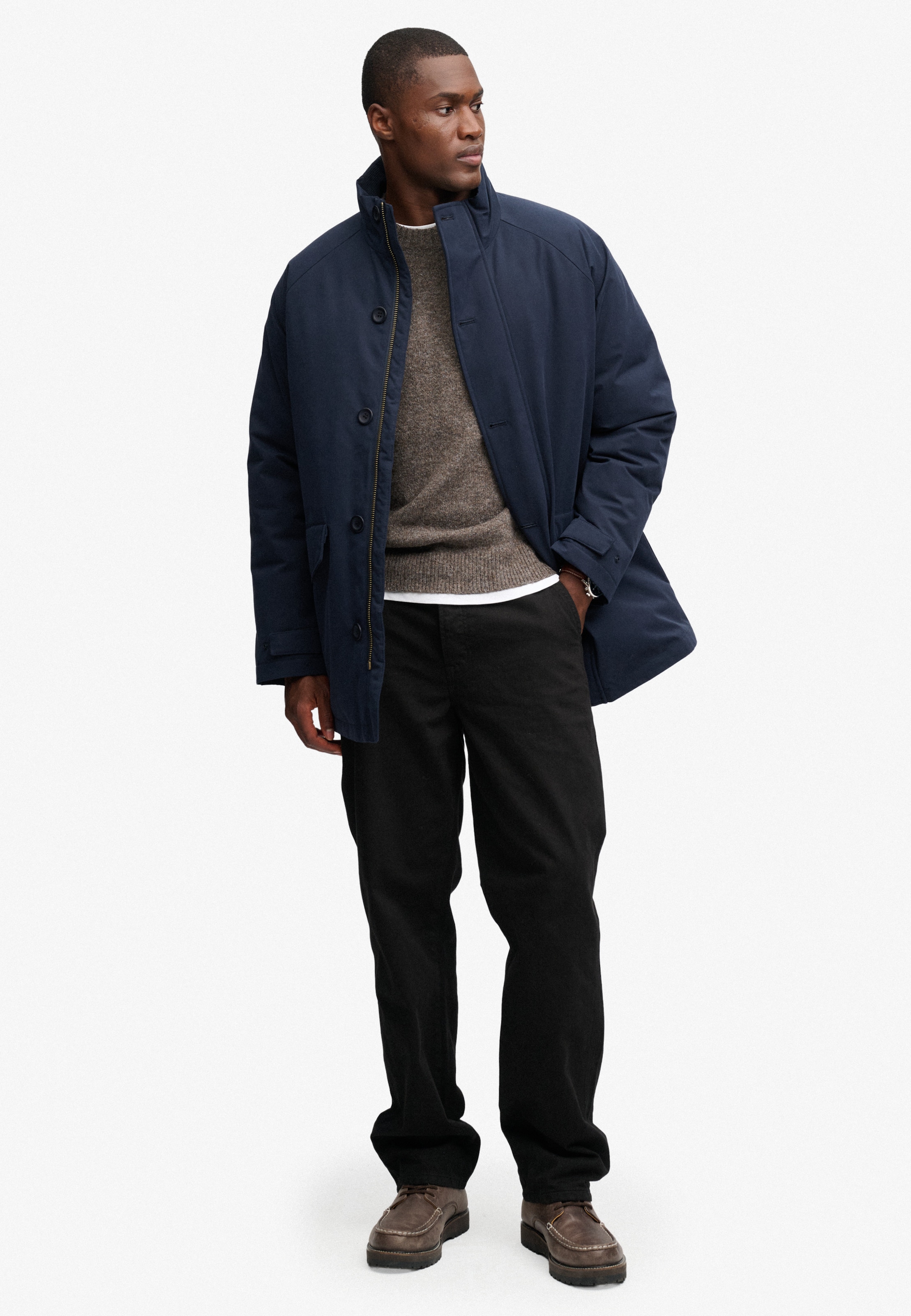 Superdry Parka »PREMIUM PADDED CAR COAT« Materialmix, regular fit