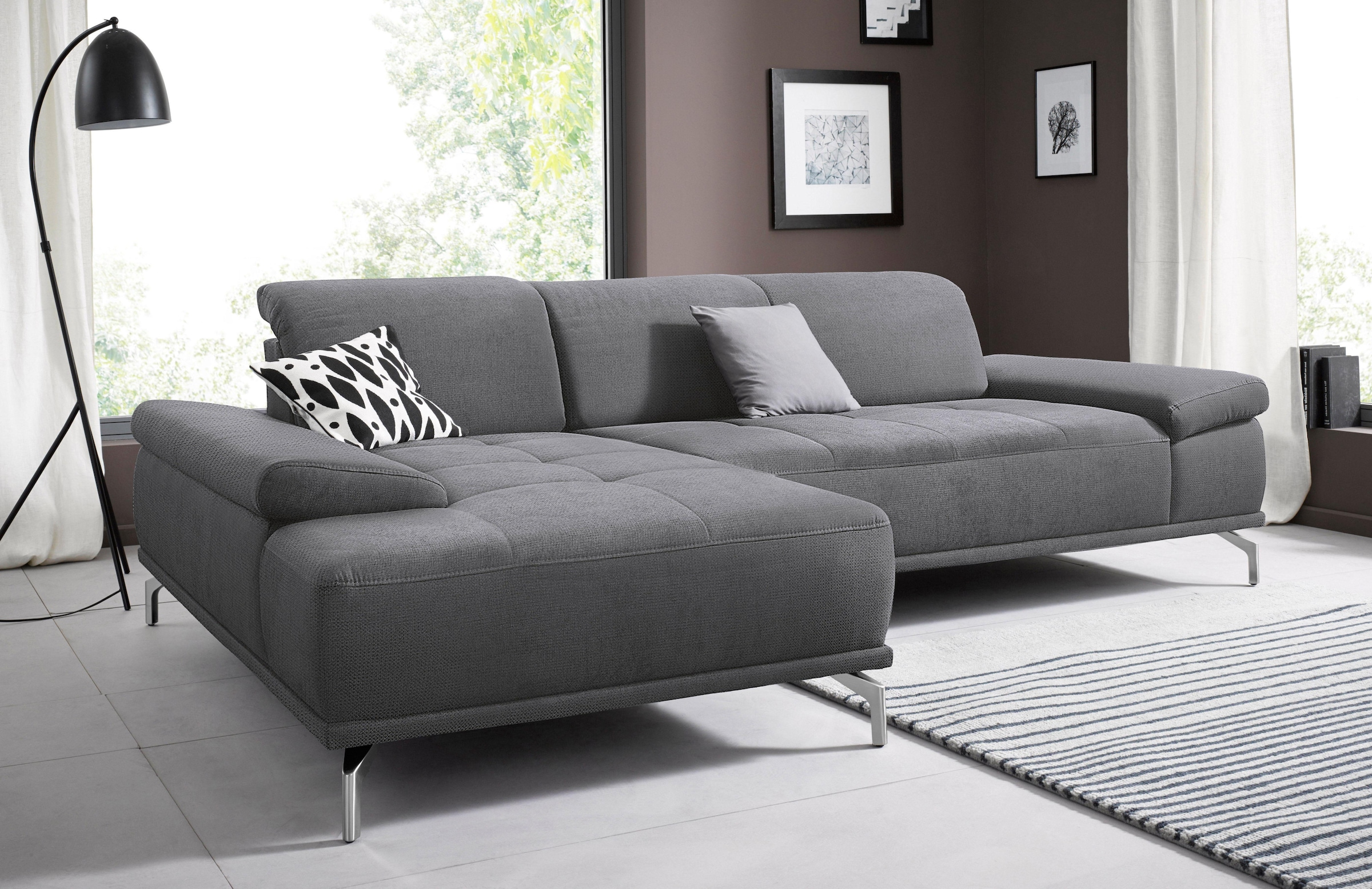 Home affaire Ecksofa »Caluna« Inkl.Sitztiefenverstellung, wahlweise mit Kop günstig online kaufen