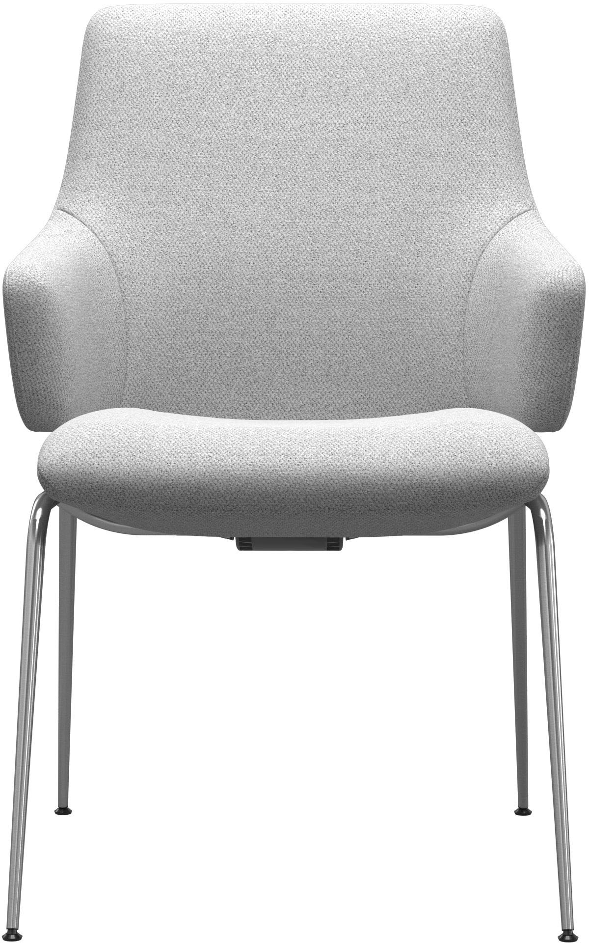 Stressless® Polsterstuhl »Laurel«, ROHLEDER Stoff Q2 FARON, Low Back mit Armlehne, Größe L, mit Beinen aus Stahl in Chrom matt