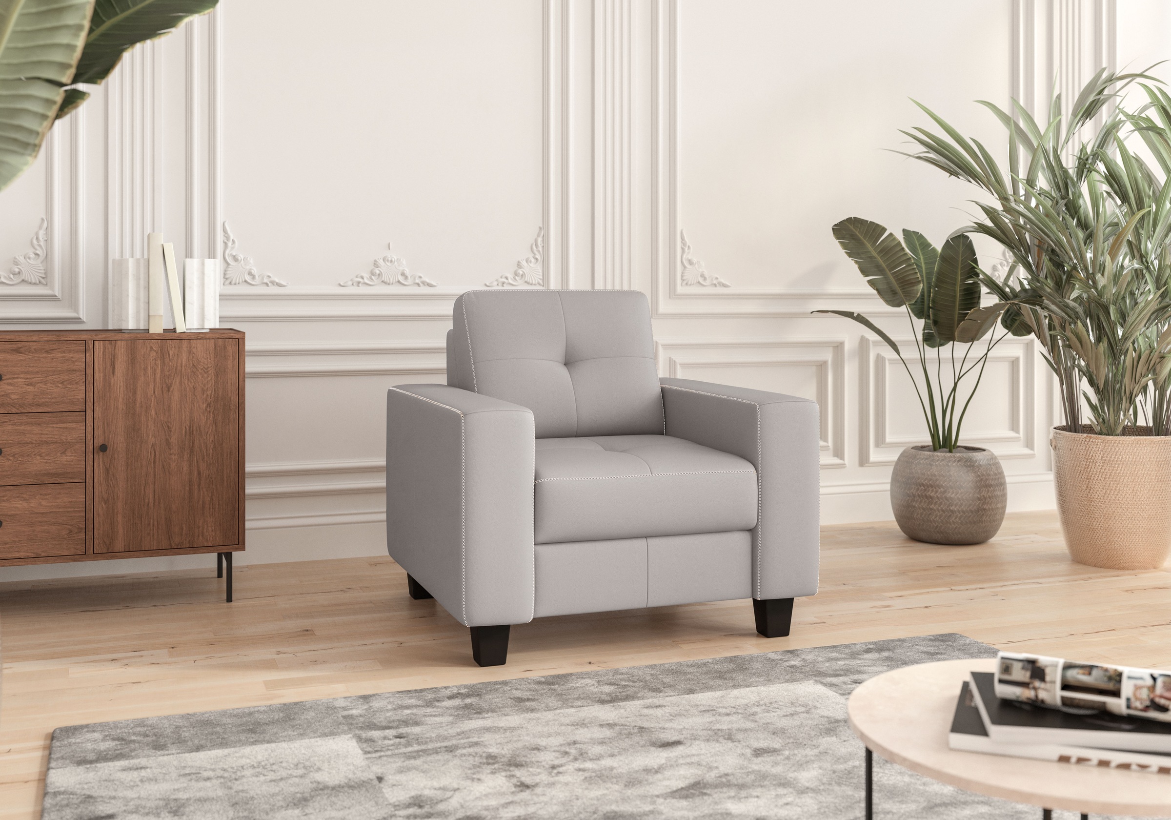 PLACES OF STYLE Sessel »Varese« Kreuznaht in beige günstig online kaufen