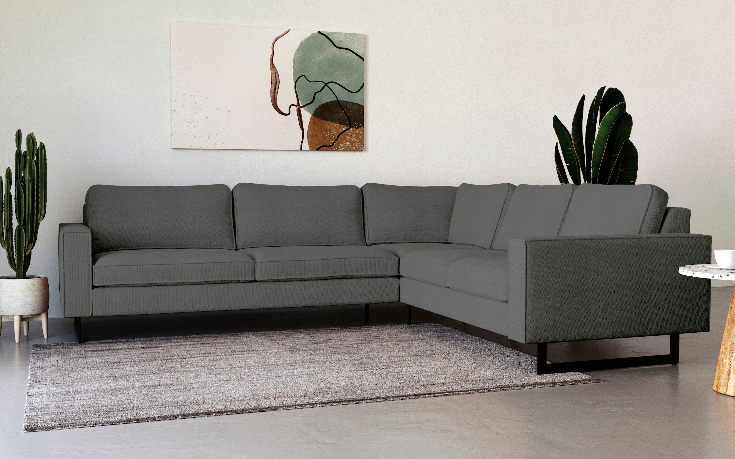 Places of Style Ecksofa »Pinto, XXL, 250/290 cm, langer Schenkel, Ottomane« günstig online kaufen