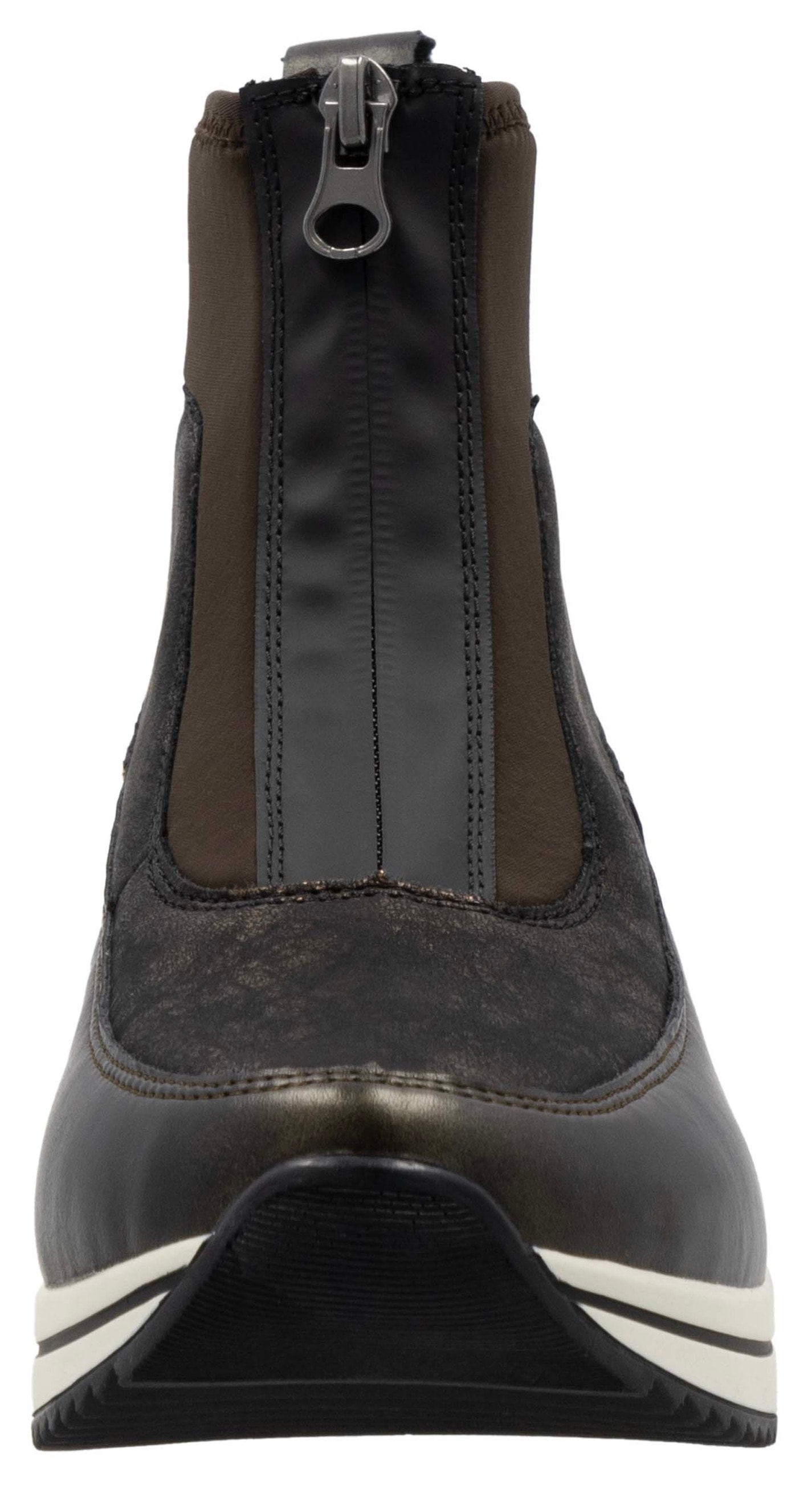 Remonte Keilsneaker, Schlupfboots, Freizeitschuh, High-Top-Sneaker, Front-Reißverschluss