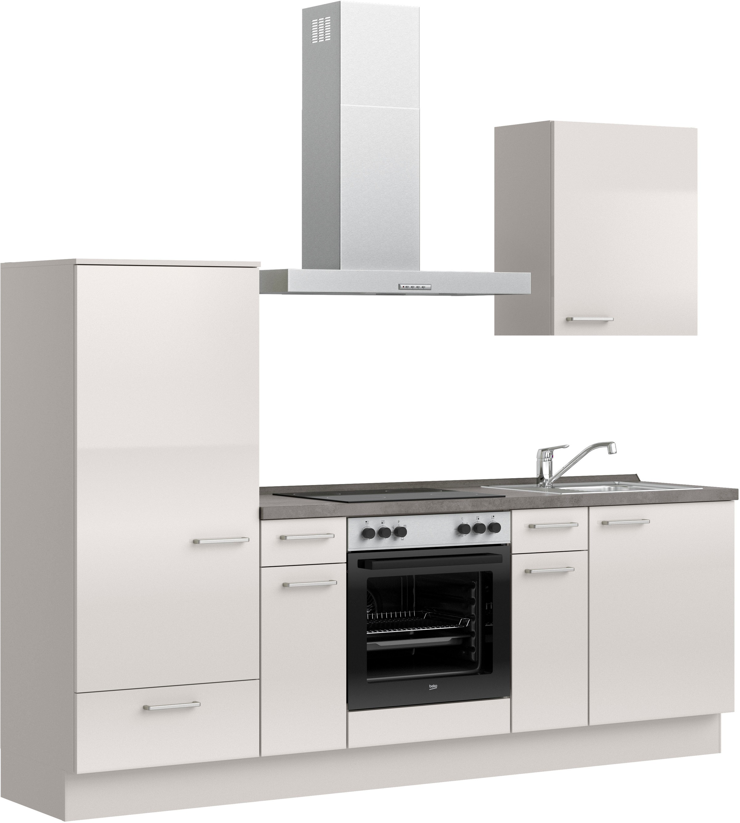 nobilia® Küchenzeile »"Flash I"«, vormontiert, Ausrichtung wählbar, Breite 240 cm, wahlw. mit E-Geräten
