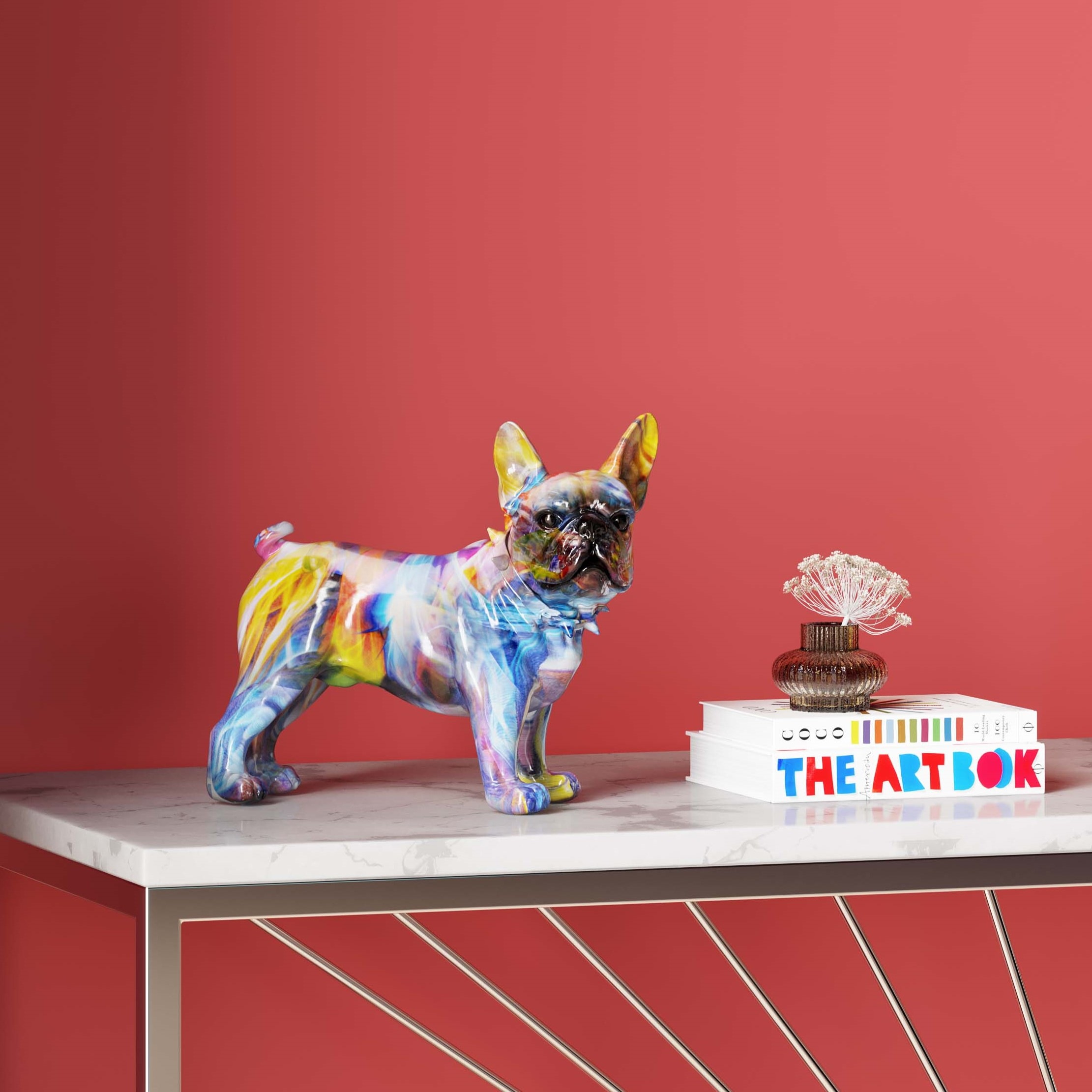 Kare Design Dekofigur »Deko Figur Frenchie Bunt 24cm« günstig online kaufen
