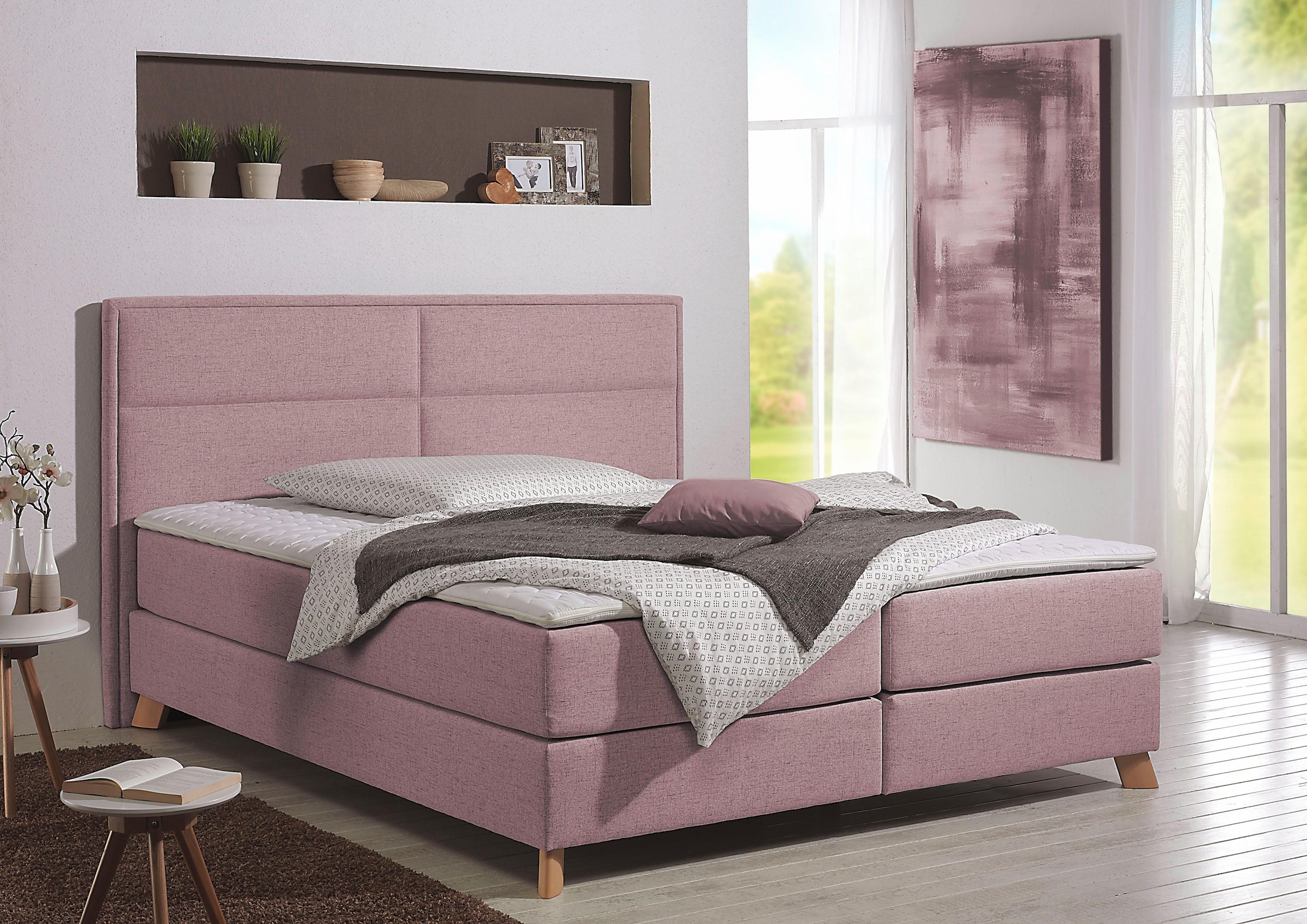 Home affaire Boxspringbett »Caria«, in 5 Breiten, 3 Matratzen-Ausführungen, günstig online kaufen