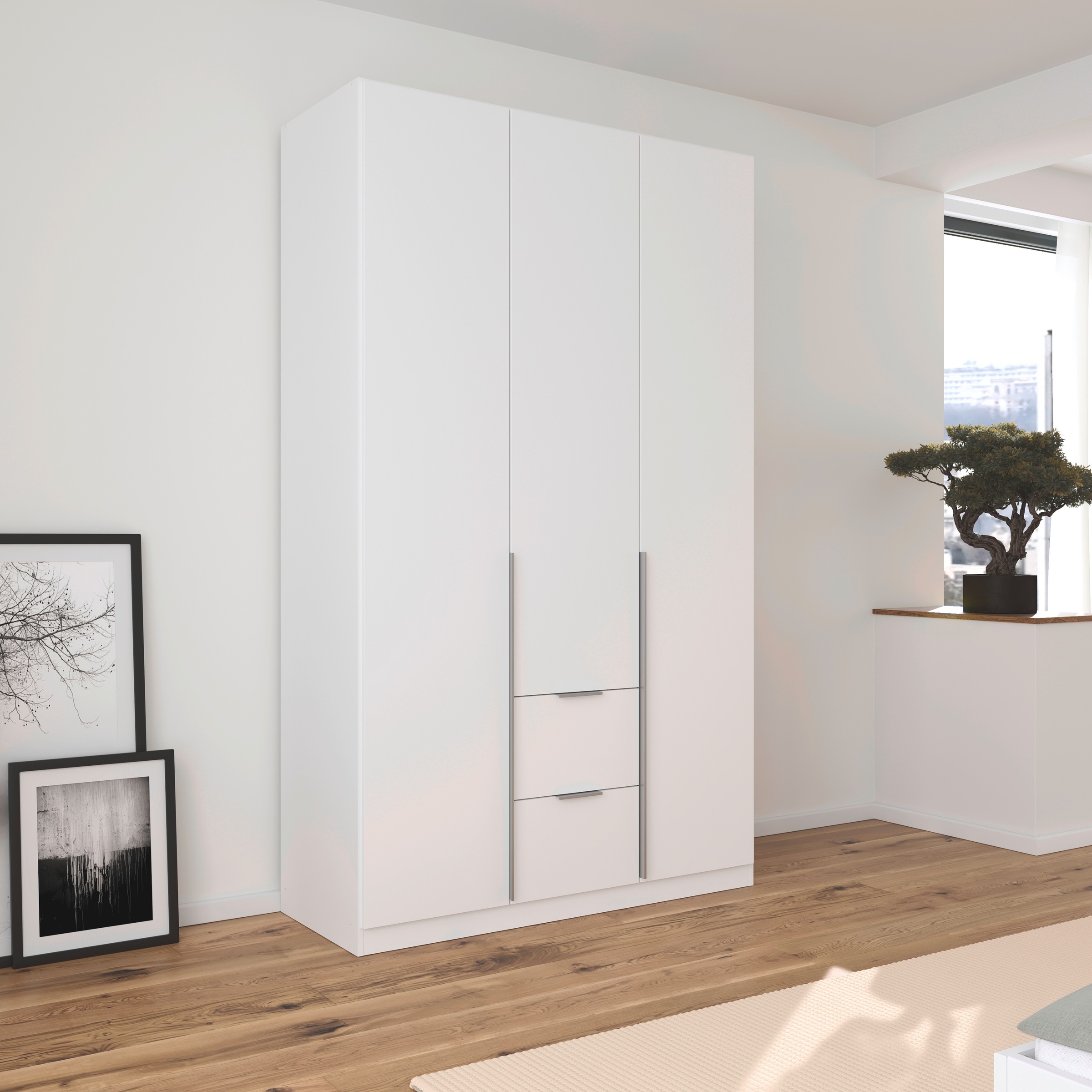 rauch Drehtürenschrank »Kleiderschrank Schrank Garderobe AGORDO mit Dekor- oder Hochglanzfront«, mit Außenschubkästen, in 6 Breiten und 2 Höhen MADE IN GERMANY