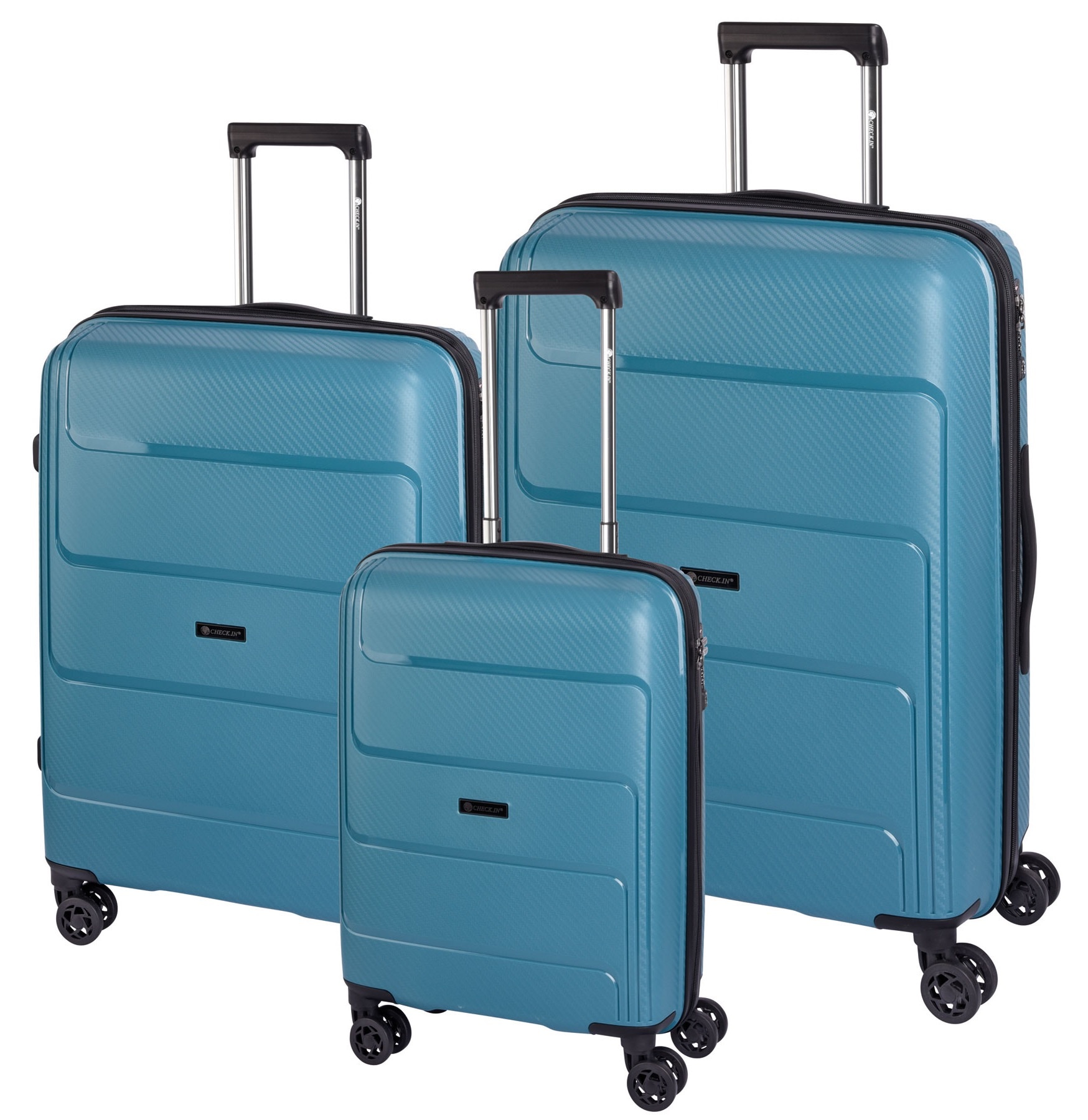 CHECK.IN® Trolleyset »St. Louis«, (Set, 3 tlg.), Kofferset, Gepäckset, klein mittel groß, Handgepäck, Aufgabegepäck