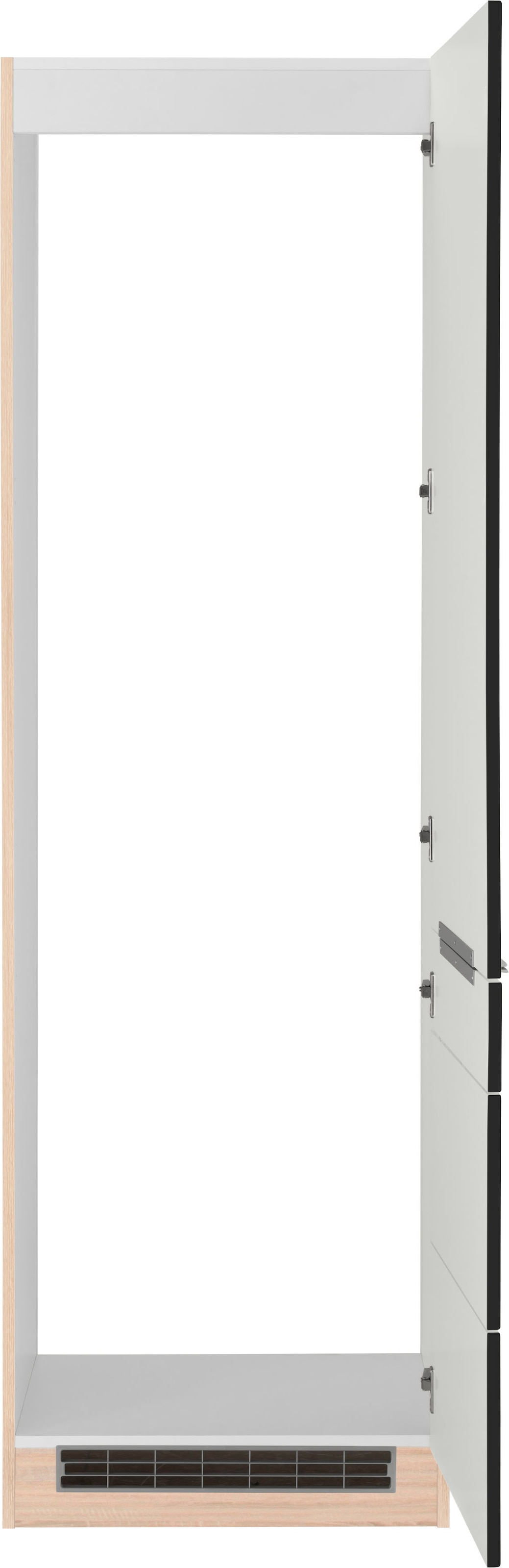 KOCHSTATION Kühlumbauschrank »KS-Brindisi«, 60 cm breit, 200 cm hoch, hochwertige MDF Fronten