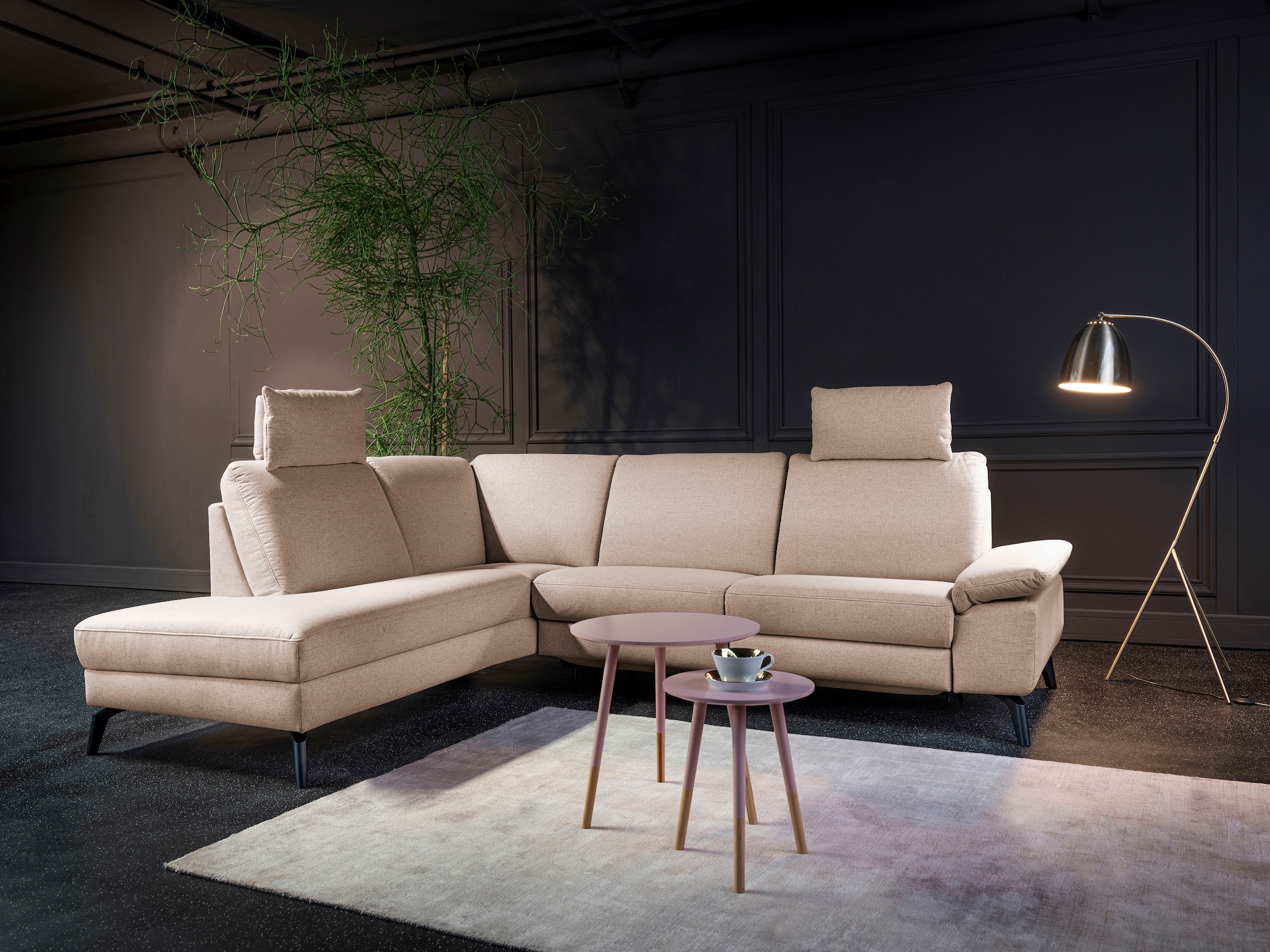 alina Ecksofa, inkl. Kopfstützen, wahlweise mit Relaxfunktion, Breite: 267 cm