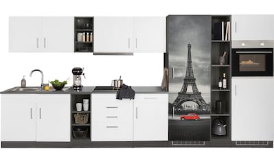 HELD MÖBEL Küchenzeile »Paris«, mit E-Geräten, Breite 390 cm, mit großer... kaufen