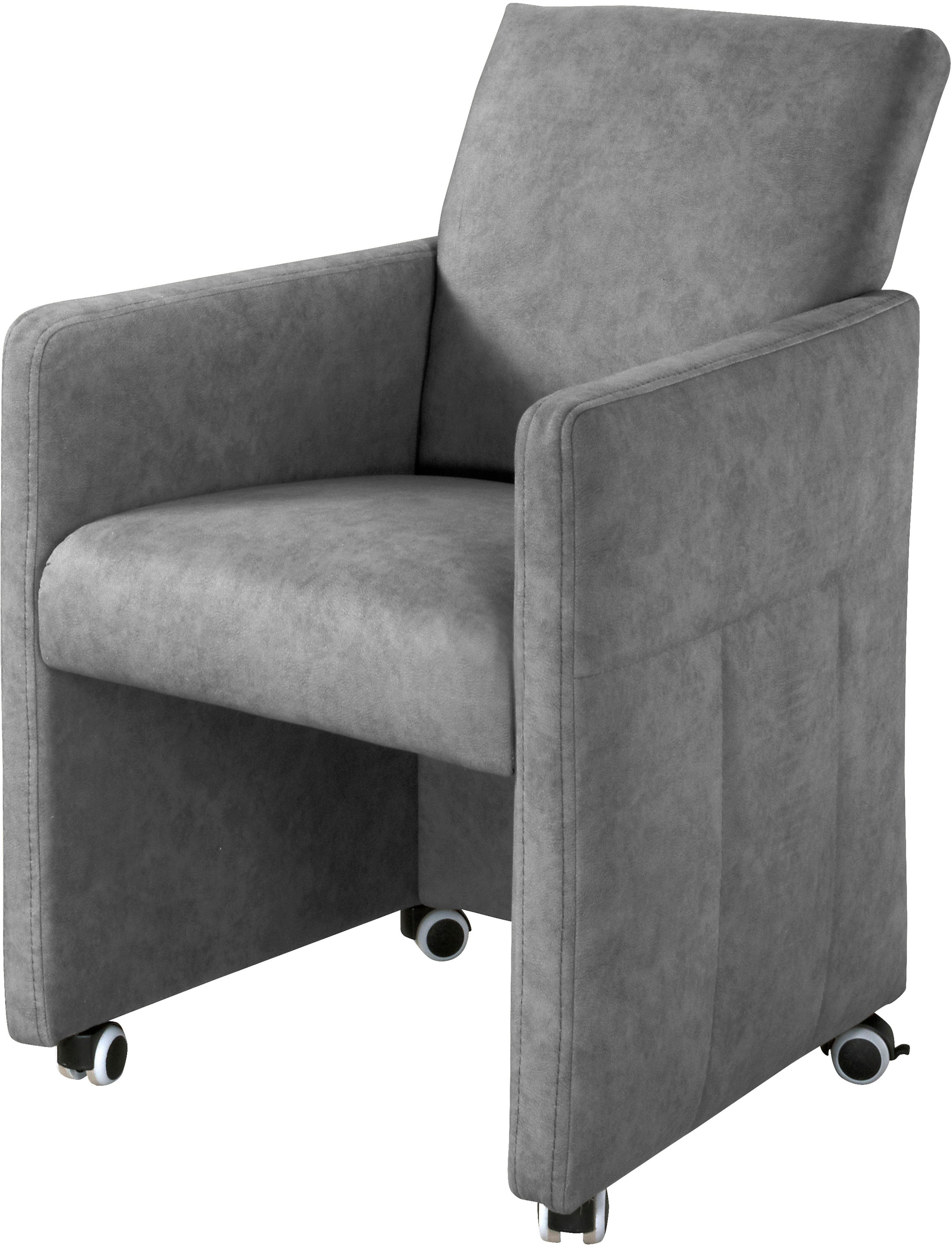 exxpo - sofa fashion Esszimmersessel, Loungesessel auf Rollen, schmale Arml günstig online kaufen