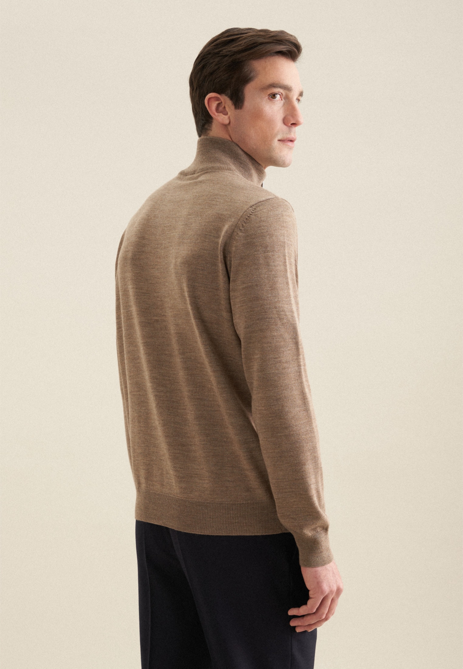 seidensticker Stehkragenpullover »Schwarze Rose« Quarter Zip Uni