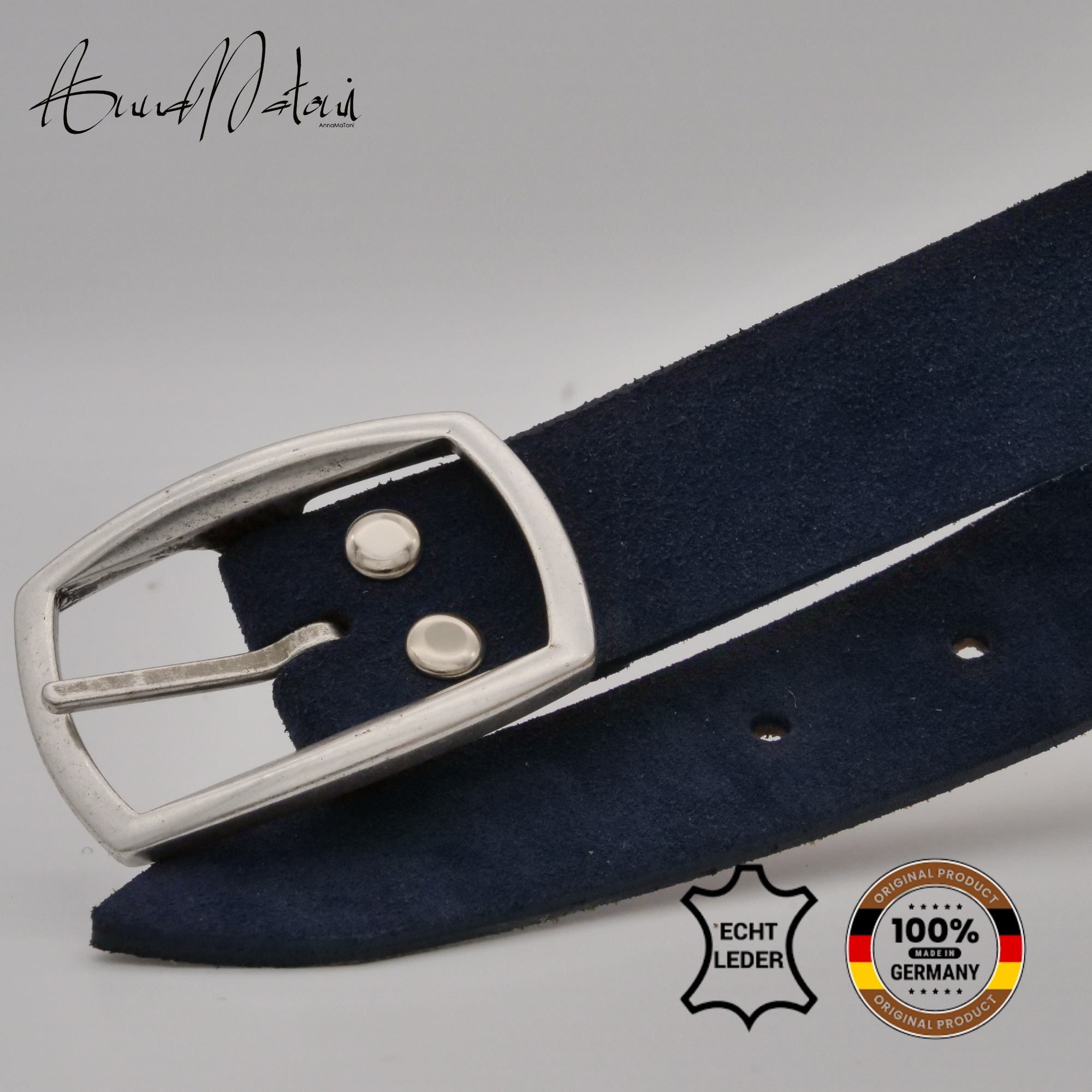 AnnaMatoni Ledergürtel »AnnaMatoni Damen Ledergürtel in hochwertigem Velour Leder 3cm«