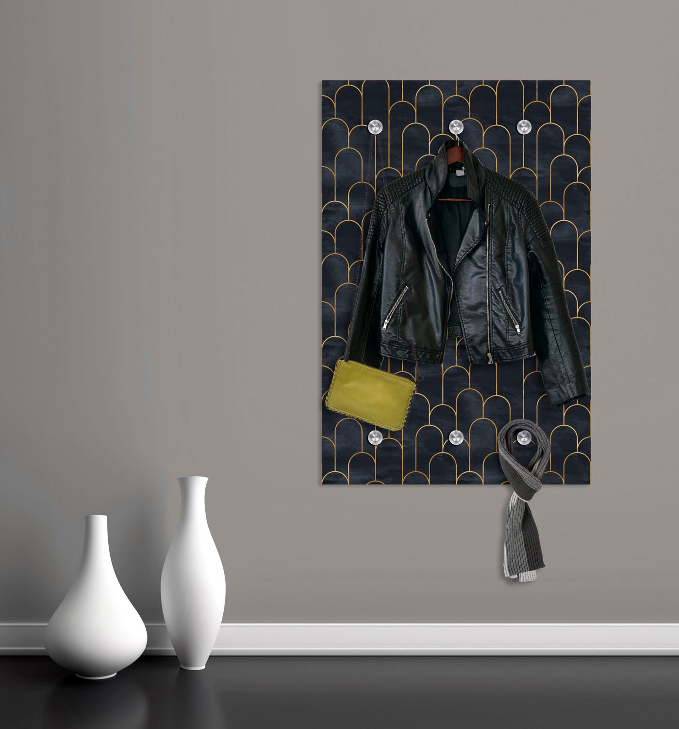 queence Garderobenleiste »Bogen« mit 6 Haken, 80 x 120 cm günstig online kaufen