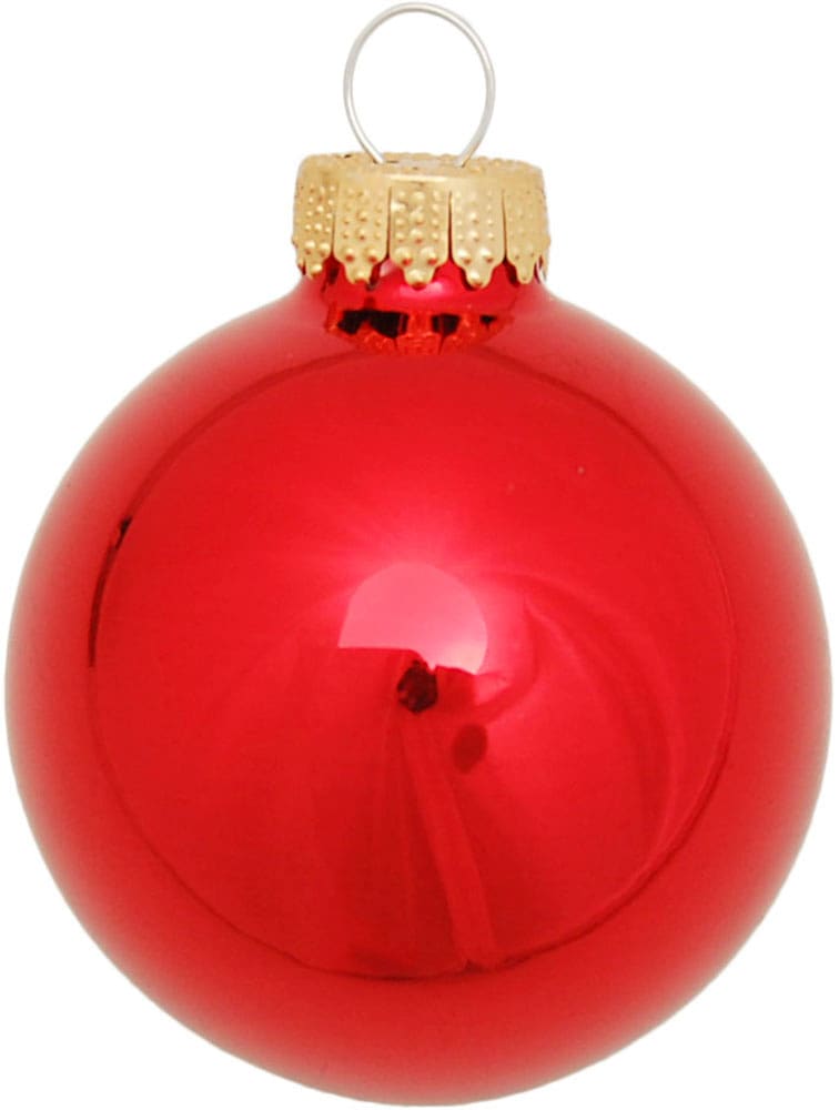 Krebs Glas Lauscha Weihnachtsbaumkugel »Glaskugelsortiment Rot Glanz/Satin, Ø ca. 5 cm«, (Set, 12 St.), Weihnachtsdeko, Christbaumschmuck, Christbaumkugeln aus Glas