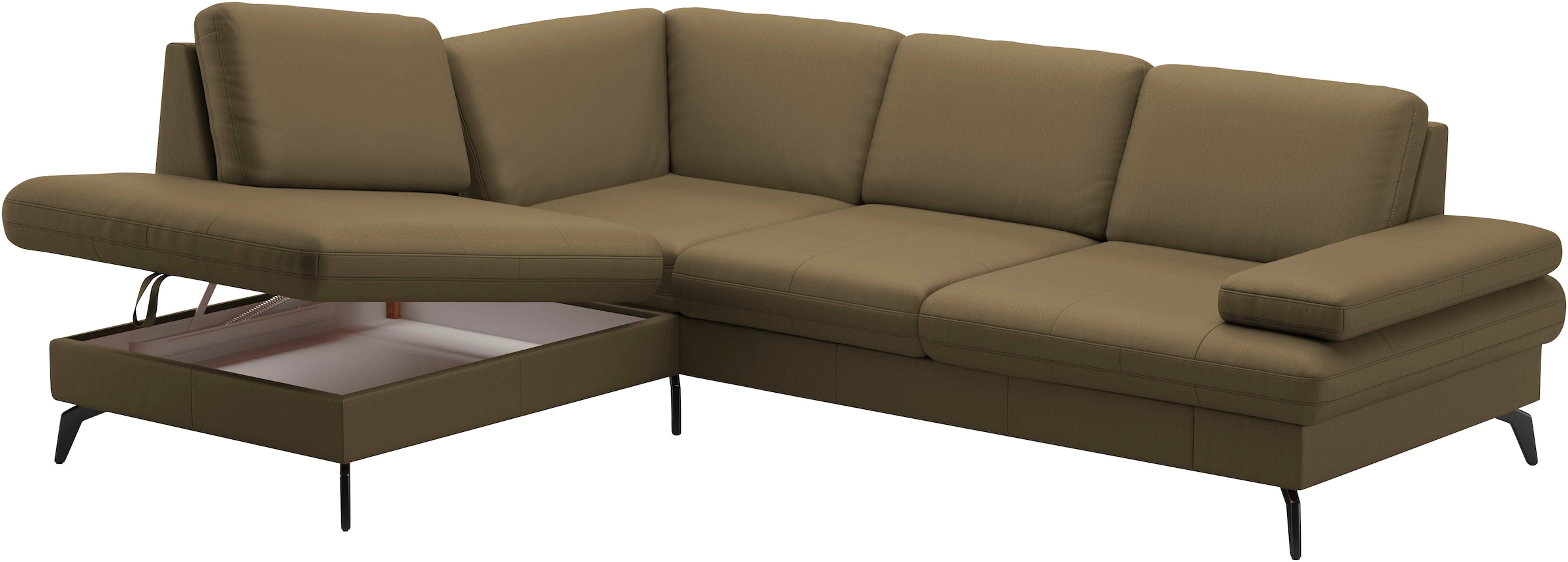 sit&more Ecksofa »Morris L-Form, inkl. Sitztiefenverstellung«, wahlweise mit Armteilverstellung, Bettfunktion & Bettkasten