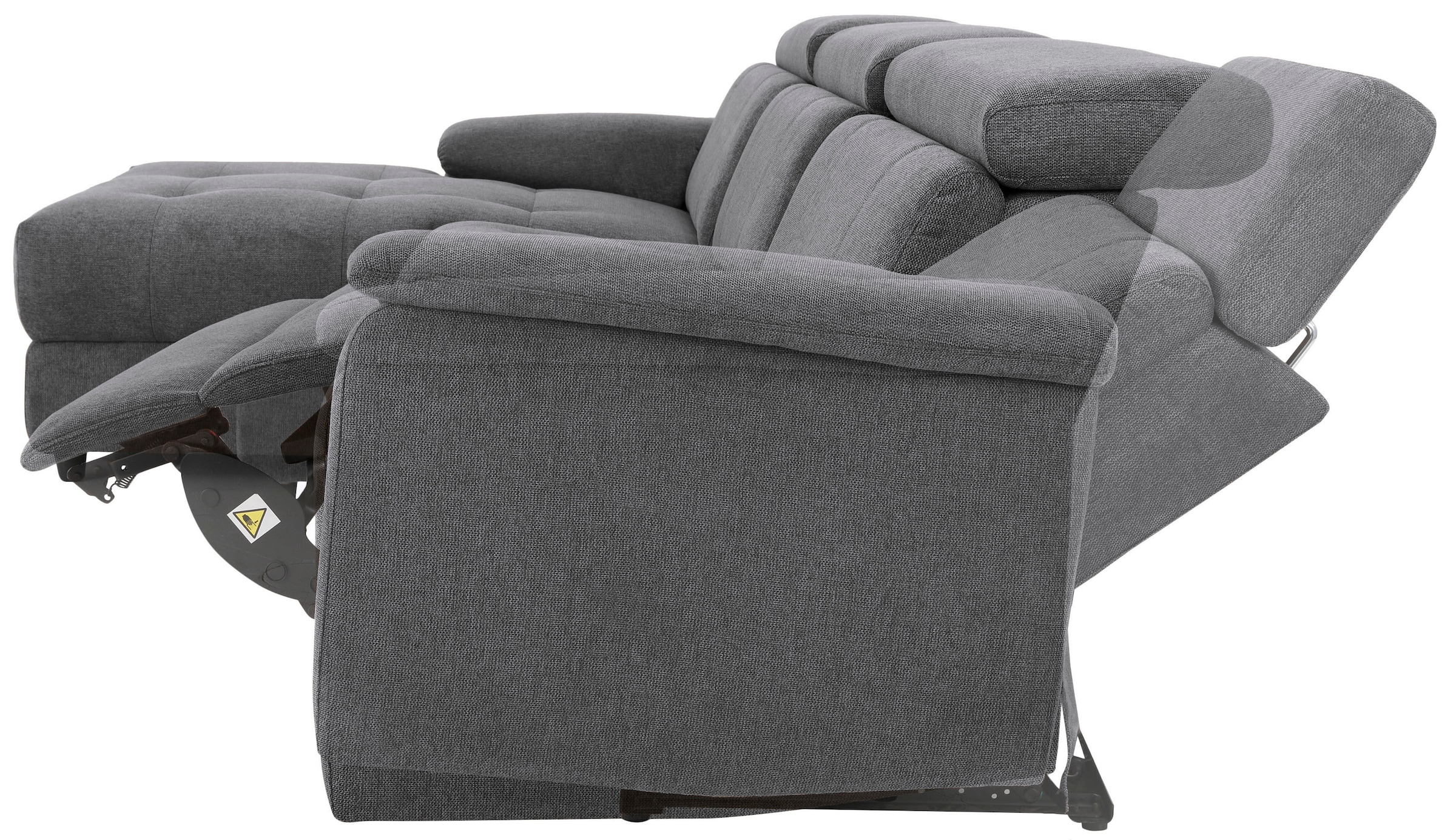 Home affaire Ecksofa »Binado, L-Form,«, mit manueller oder elektrischer Relaxfunktion mit USB-Anschluss