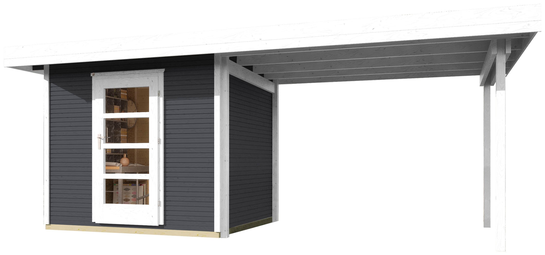 weka Gartenhaus, stabile Blockbohlenbauweise, 28 mm Wandstärke
