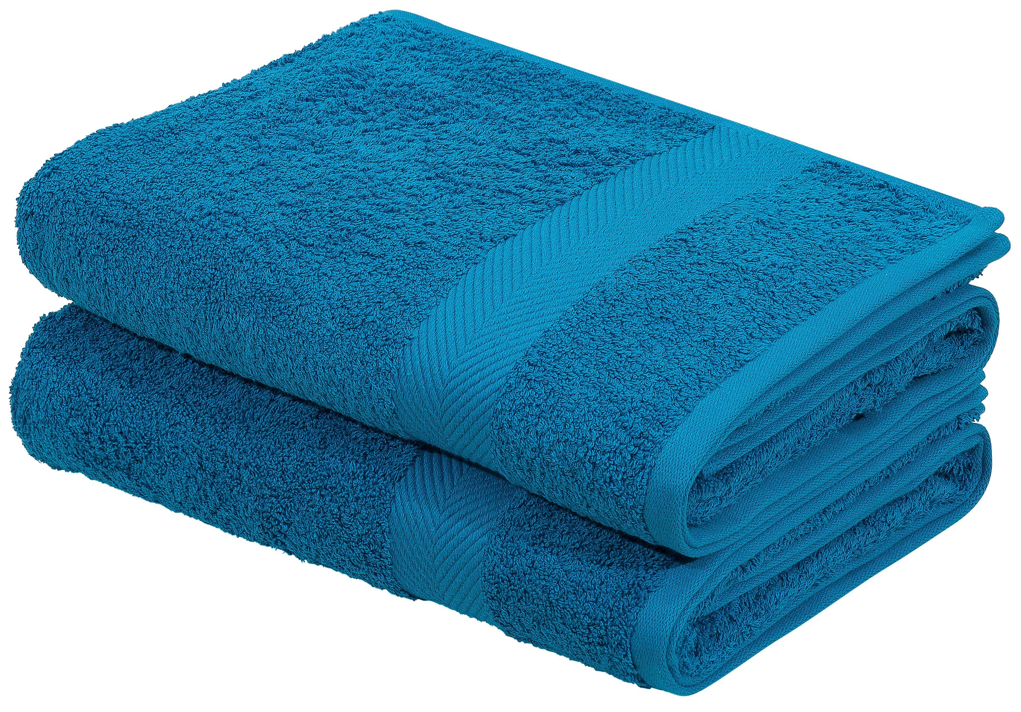 good morning Badetuch Towels«, bestellen Rand und bequem schnell »Uni (2 mit St.), gewebtem