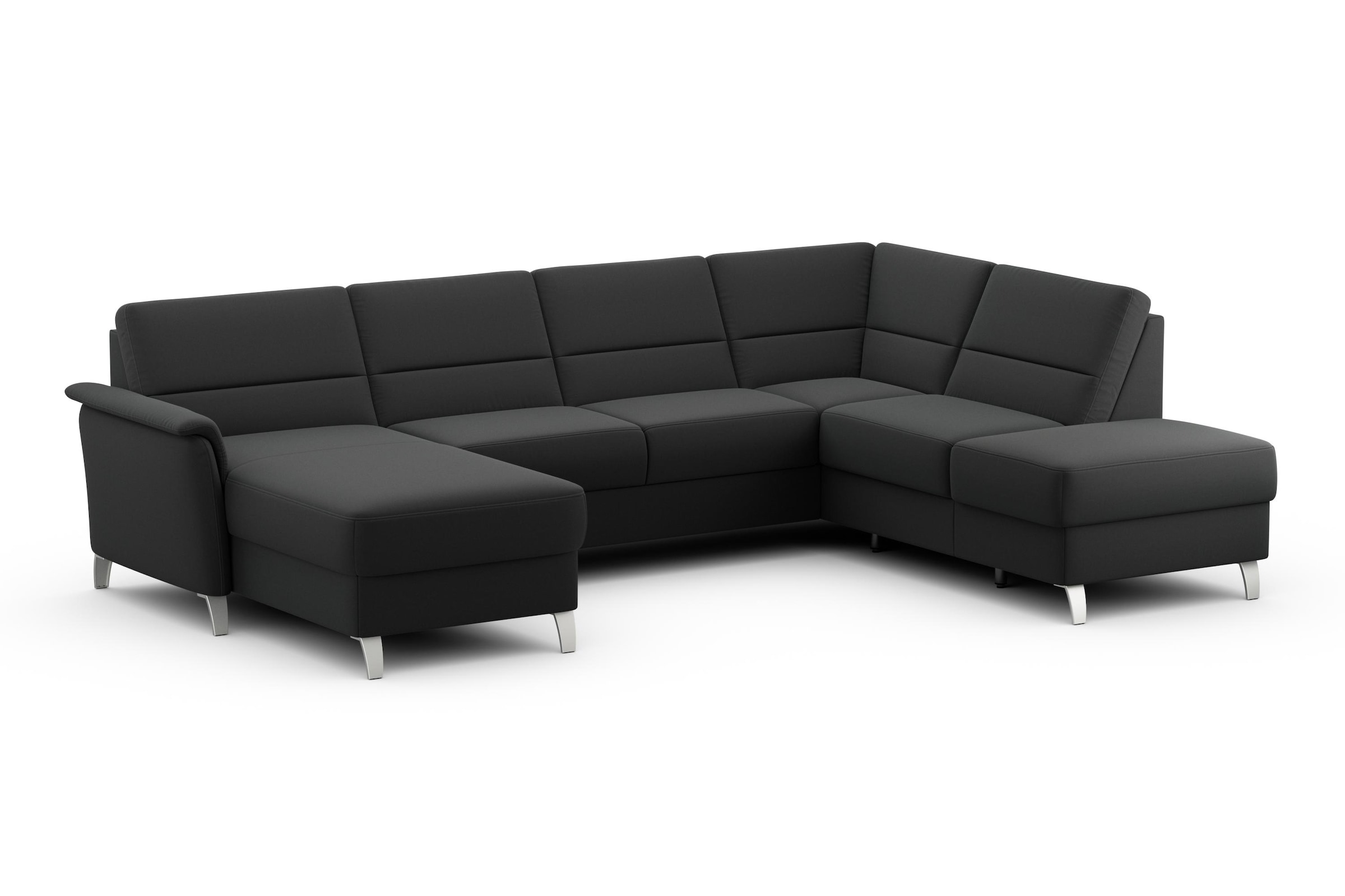 sit&more Wohnlandschaft »Palmera U-Form, B: 308 cm« optional Bettfunktion & Bettkasten, Federkern