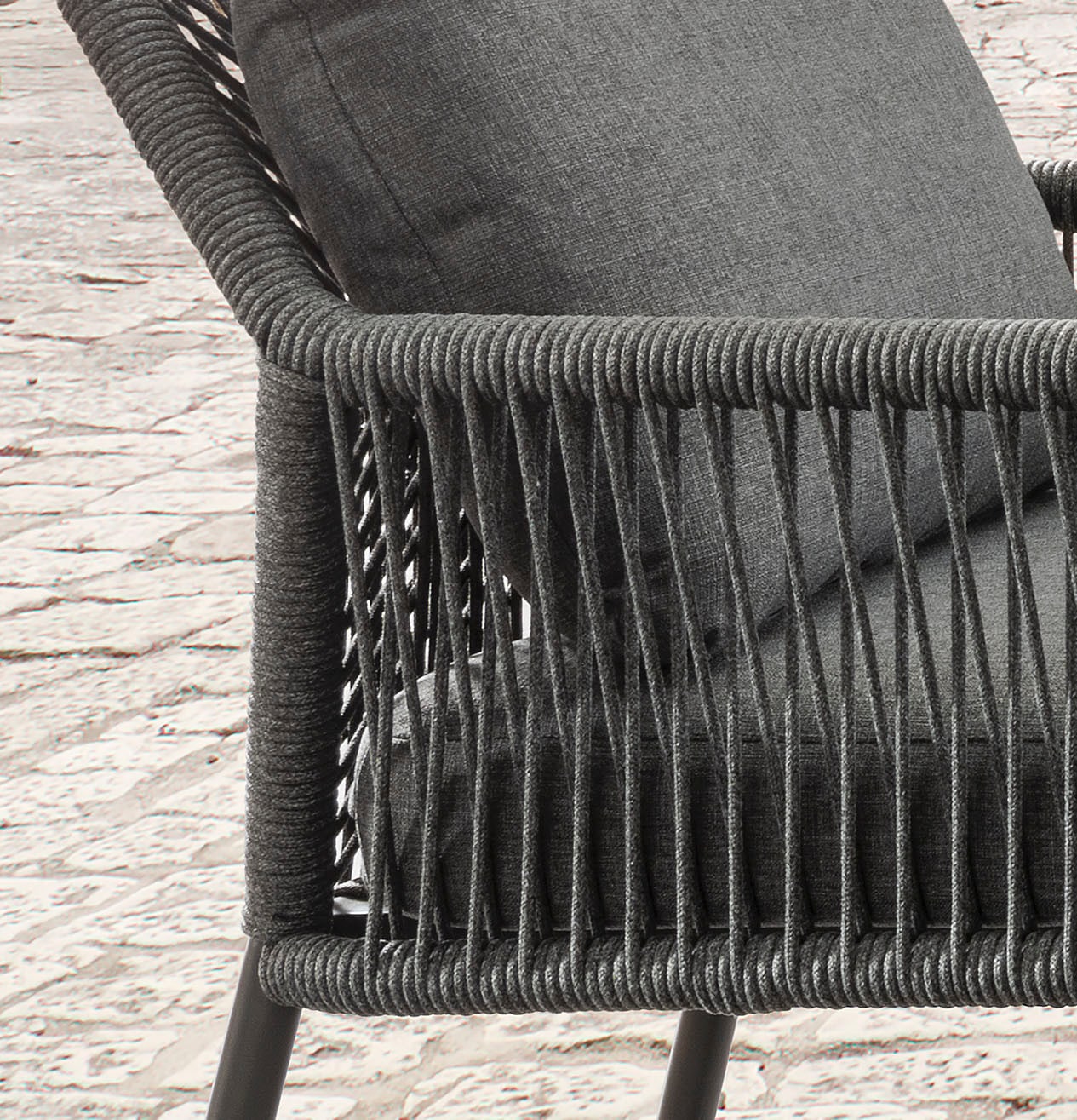 Destiny Gartenlounge-Set »GENUA«, (12 tlg., 1x 2er Sofa, 2x Sessel, 2x Tisch, inkl. Auflagen), Aluminium, Olefin-Rope