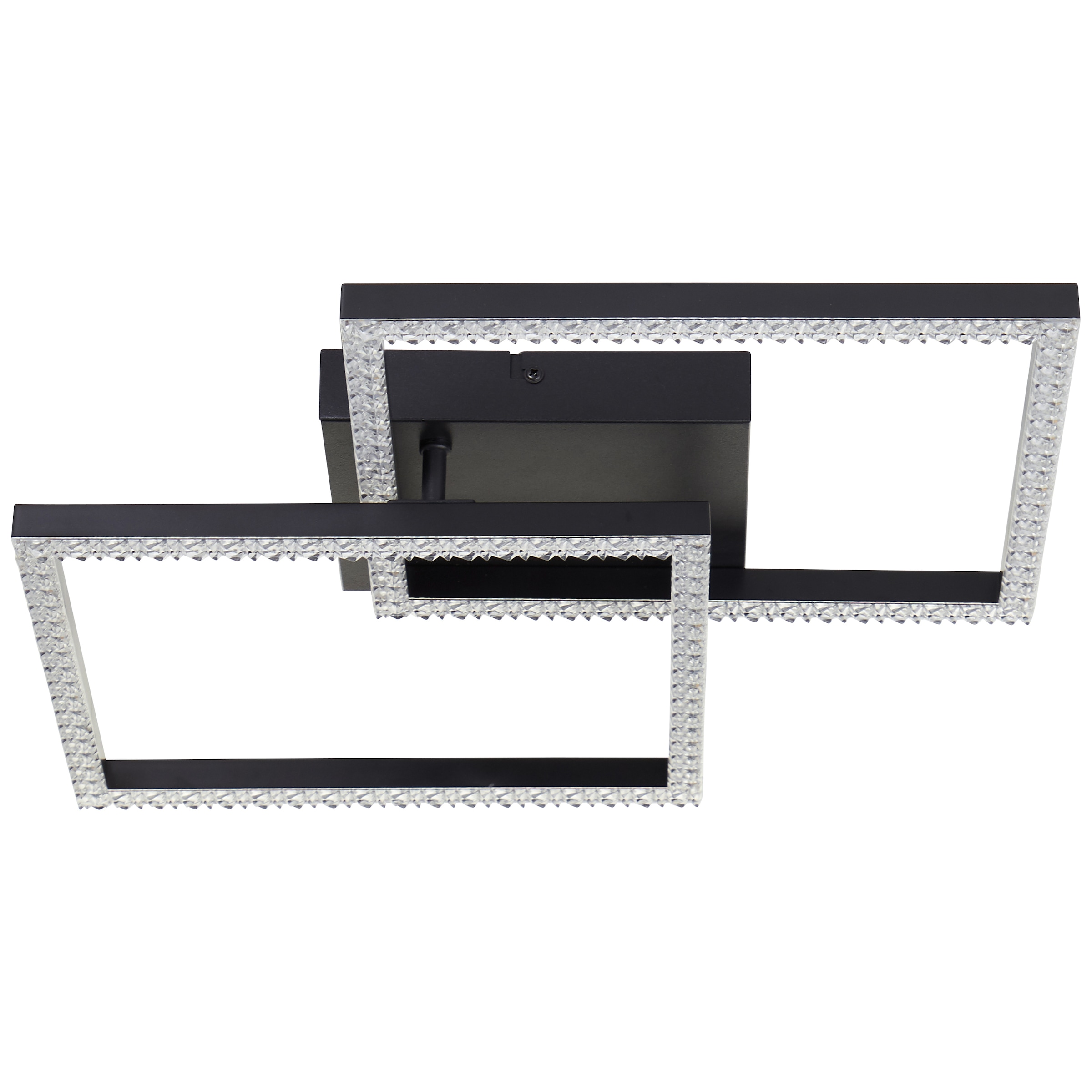 Brilliant LED Deckenleuchte »Ranni« 1 Stk. Neutralweiß 41 x 41, 2700 lm, 4000 K, Kristalloptik, schwenkbar, schwarz