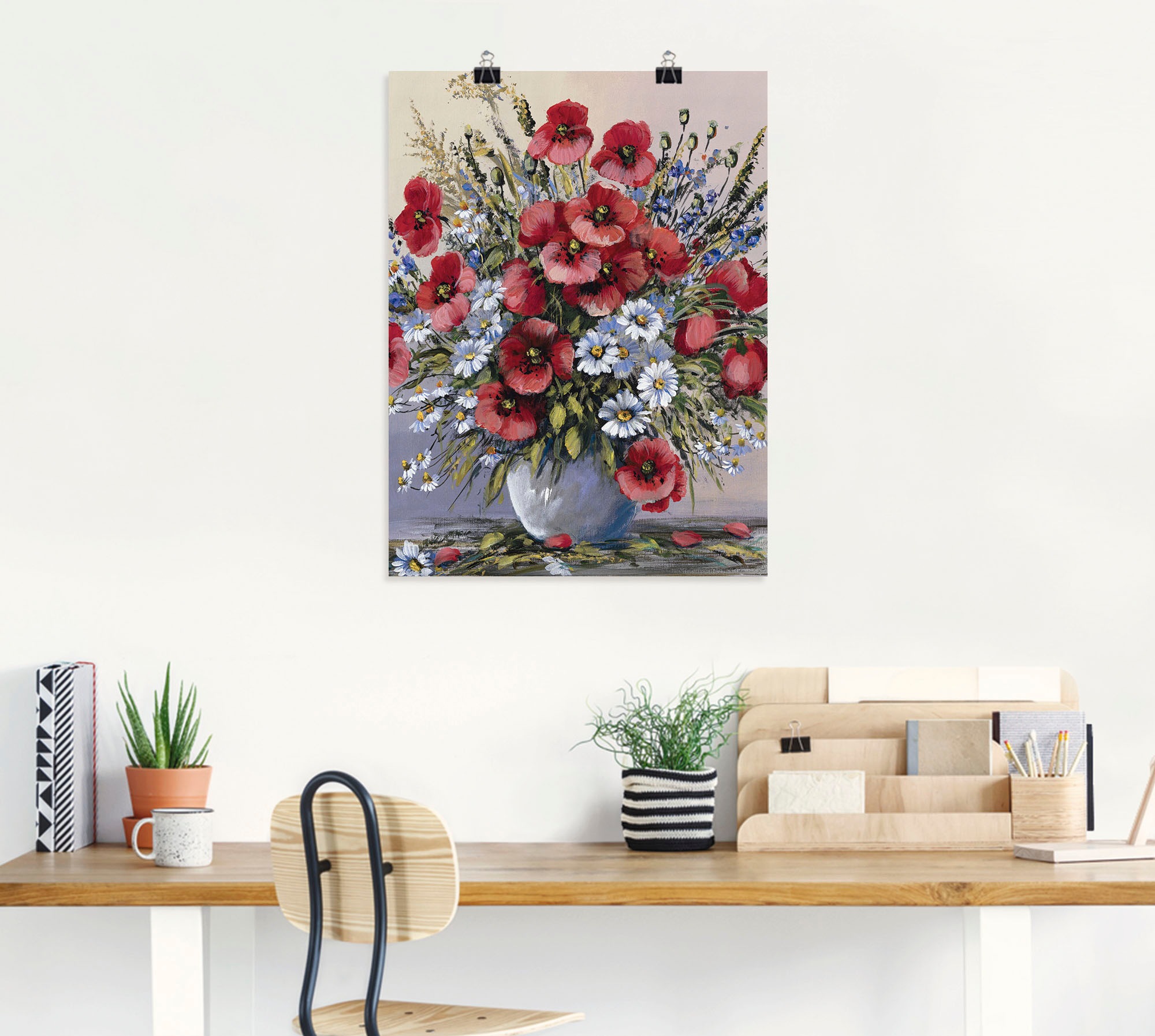 Artland Wandbild »Rote Mohnblumen« Blumen 1 Stk. tlg. als Leinwandbild, Poster, Wandaufkleber in verschied. Größen