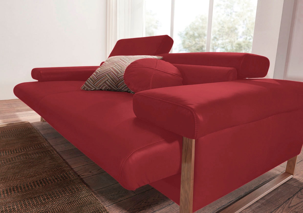 W.SCHILLIG 2,5-Sitzer »finn«, German Design Award 2016, Fußgestell Nussbaum natur, Breite 230 cm