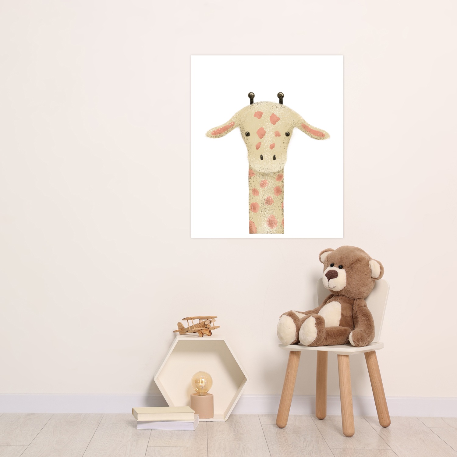 Lüttenhütt Poster »Giraffenkopf«, Fantasy-Giraffe-Giraffen Bilder-Tiere, (1 St.), HD Premium Druck