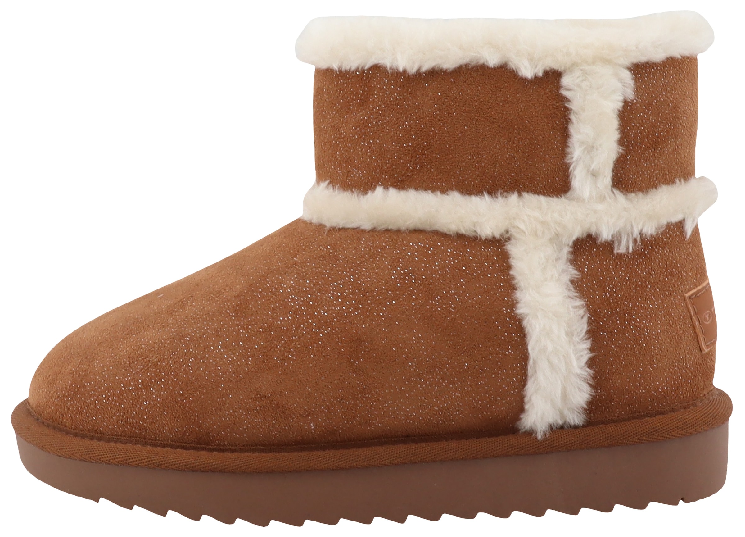 TOM TAILOR Winterboots, Plateau, Schlupfboots mit edlem Glitzerdruck
