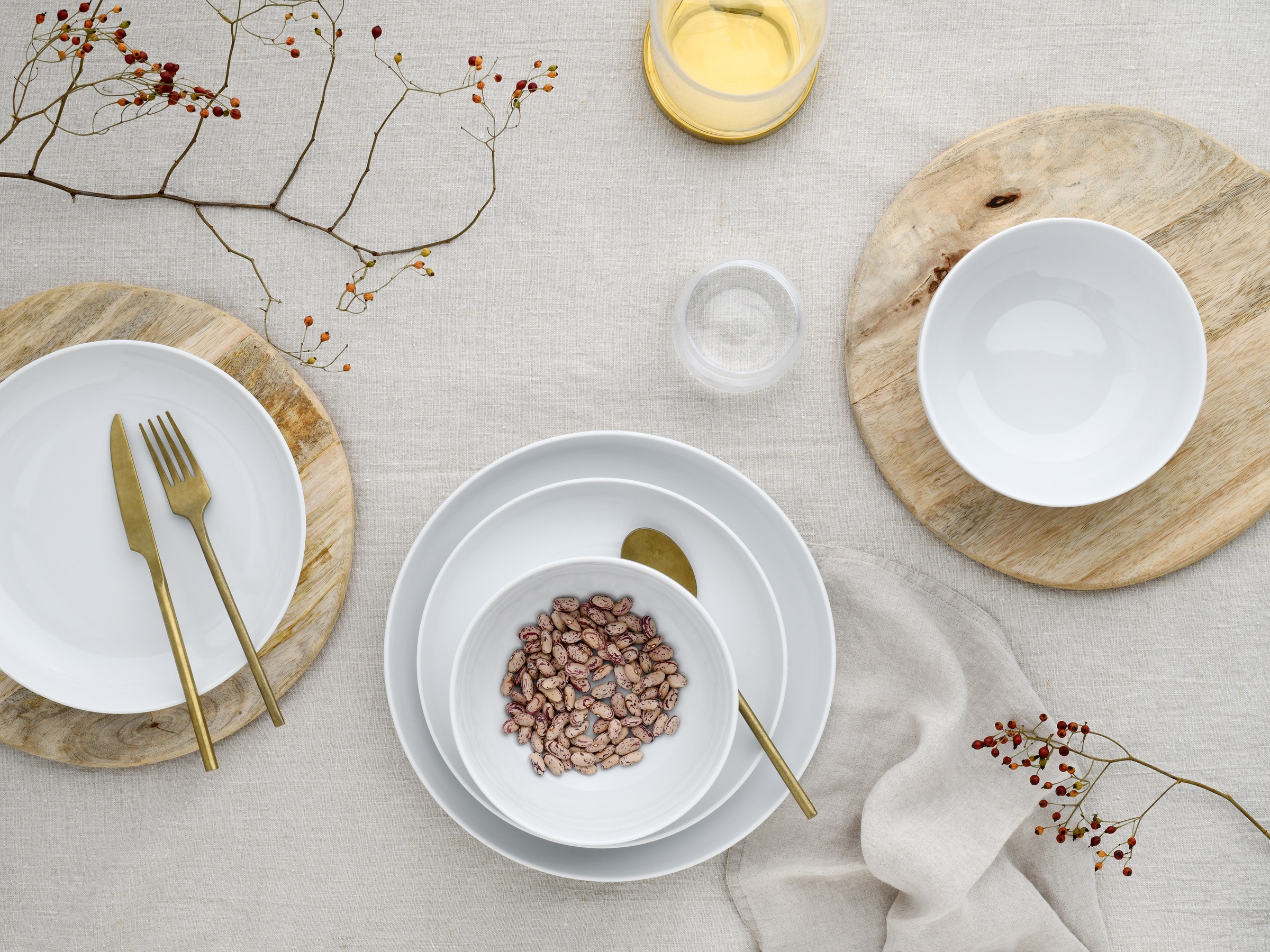 CreaTable Teller-Set »Allround Weiß, Tellerset 12-tlg« Daily Use, Zeitlos