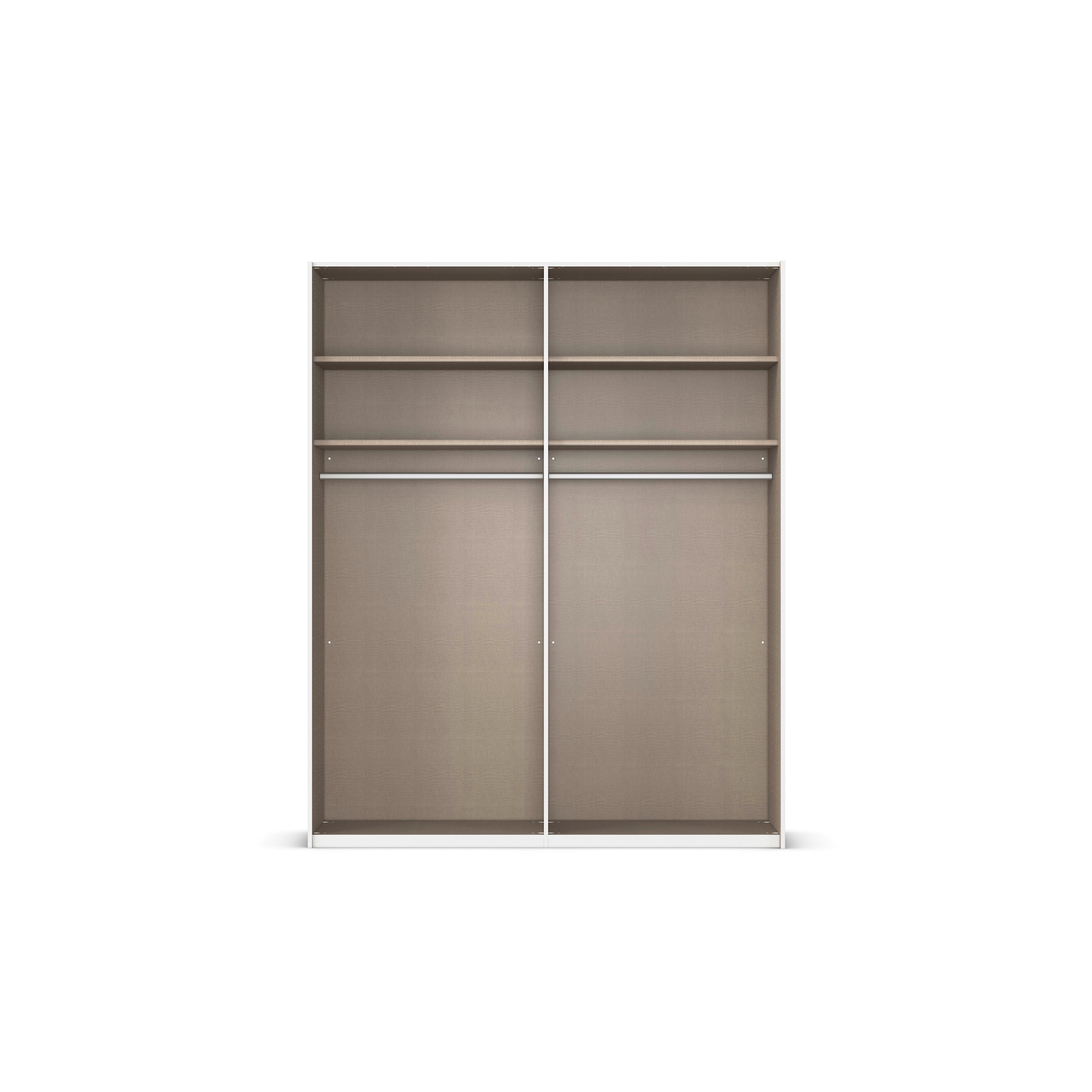 rauch Schwebetürenschrank »Kleiderschrank Schrank Garderobe Schlafzimmerschrank SCALE-TRIO«, edle dreigeteilte Front mit 2 Zierleisten Spiegel/Glas MADE IN GERMANY