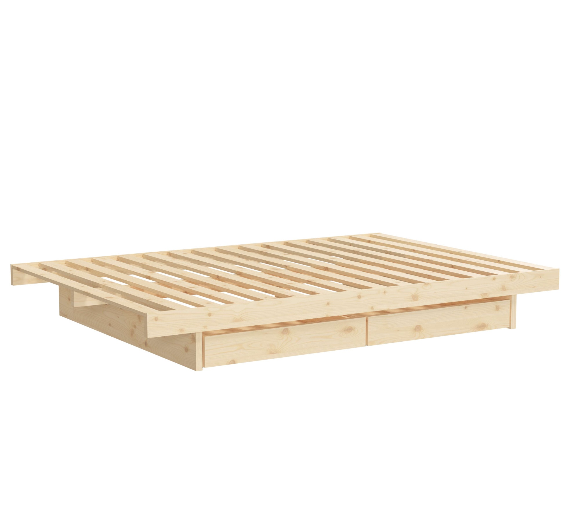 Karup Design Bettgestell »Kanso Bed, Stauraumbett, Bett mit oder ohne Schubladen«, Bett mit/ohne Schubladen, inkl Lattenrost, FSC®zertifiert