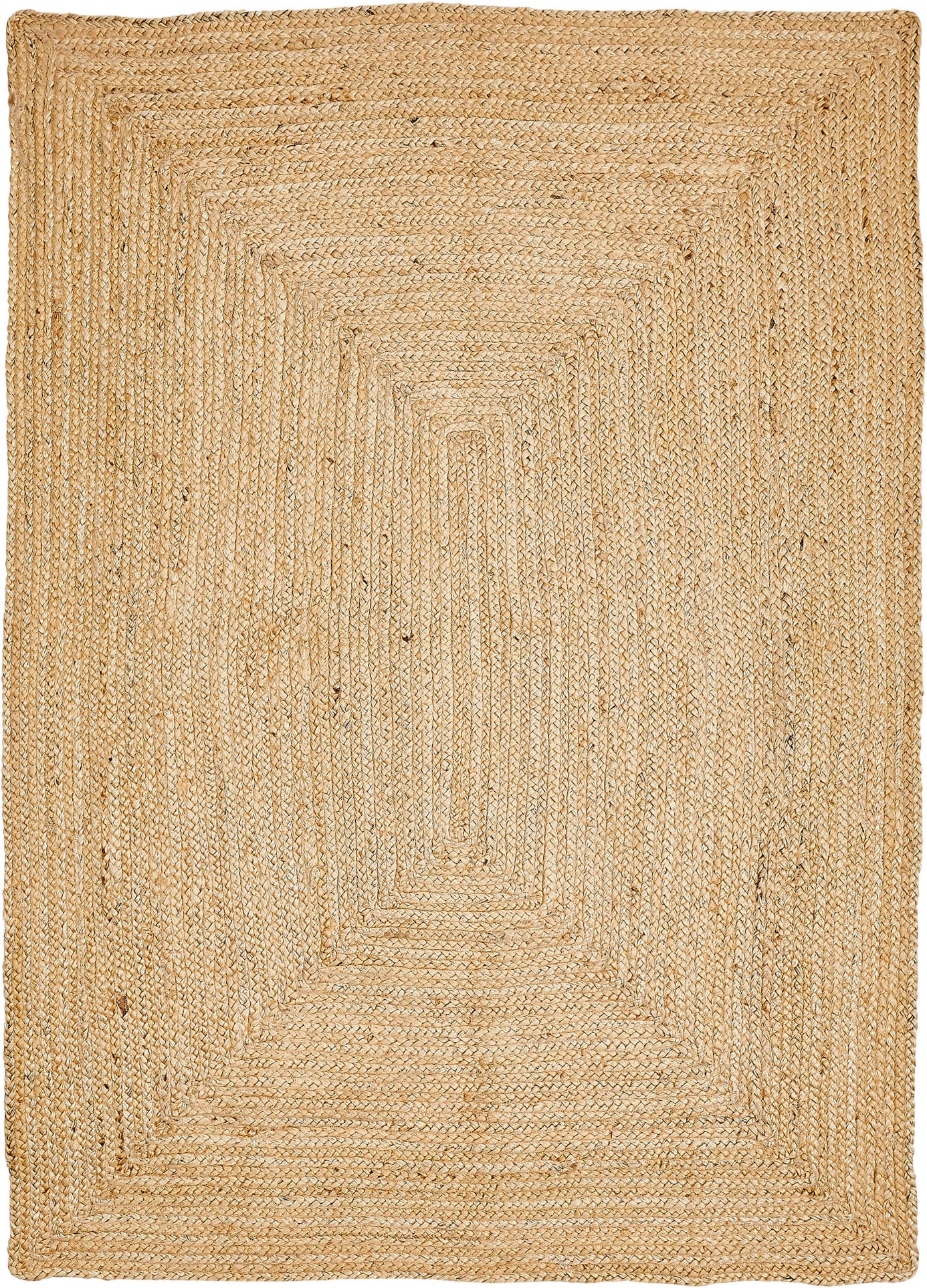 LUXOR living Teppich »Ibo, Juteteppich«, rechteckig, 7 mm Höhe, Wendeteppich, handgeflochten, Naturfaser, Boho-Style