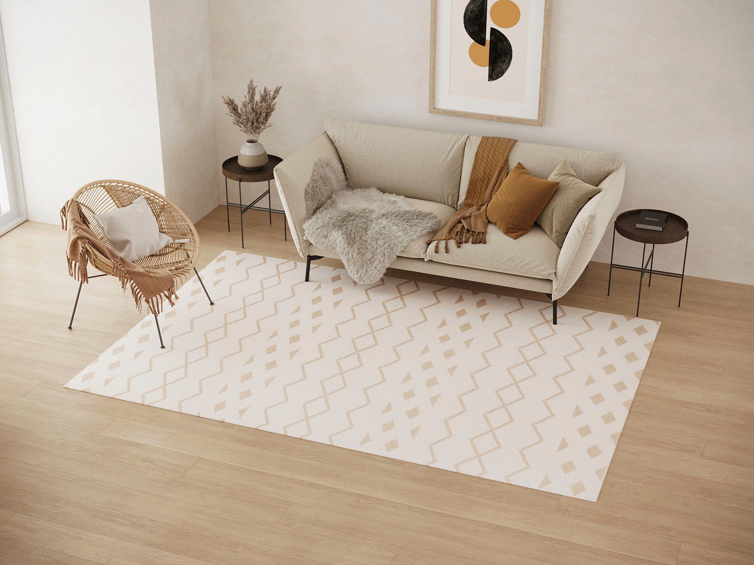 morgenland Wollteppich »Kelim Teppich - Trendy - Miami - rechteckig«, rechteckig, 7 mm Höhe, Wendeteppich